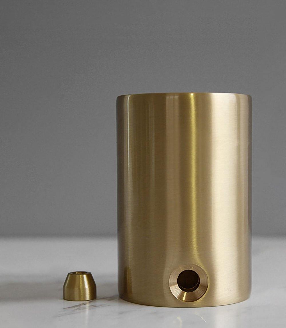 Lyrician Brass Glass Industrial Table Lamp-Neutral Decor