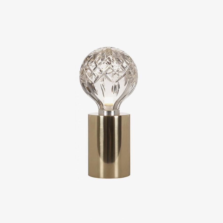 Lyrician Brass Glass Industrial Table Lamp-Neutral Decor