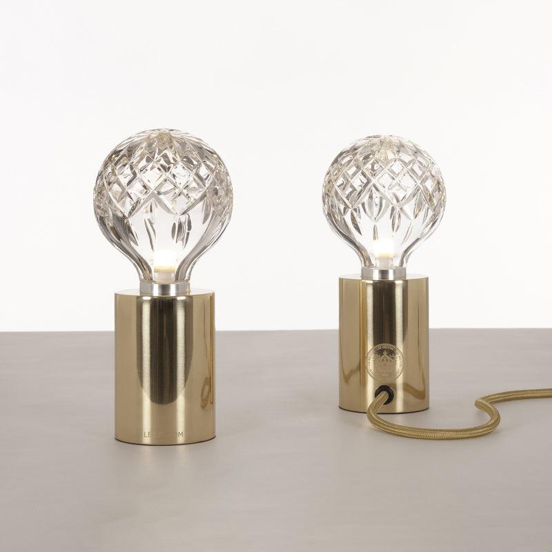 Lyrician Brass Glass Industrial Table Lamp-Neutral Decor