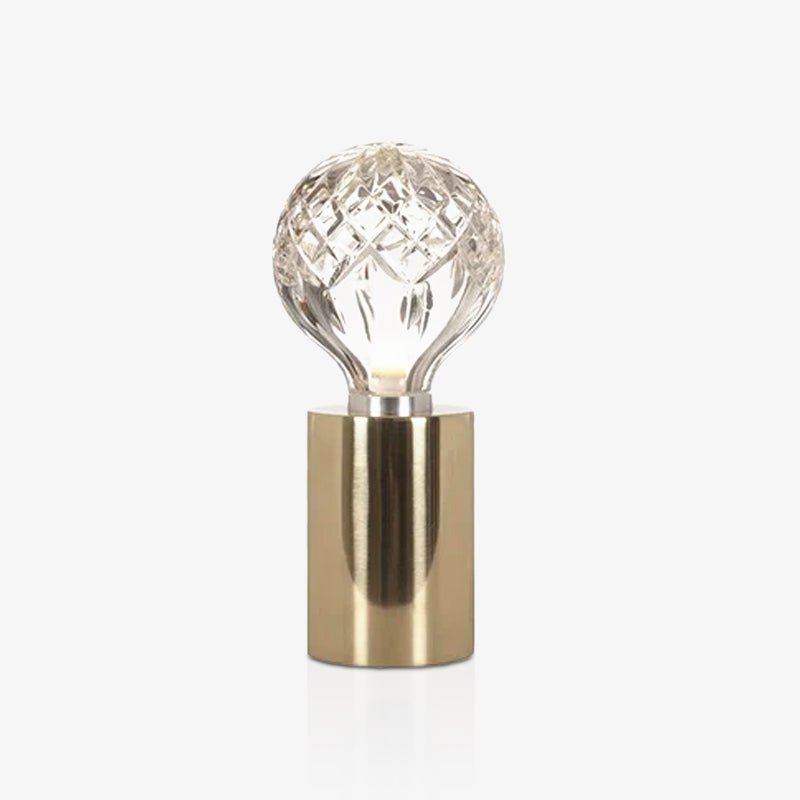 Lyrician Brass Glass Industrial Table Lamp-Neutral Decor