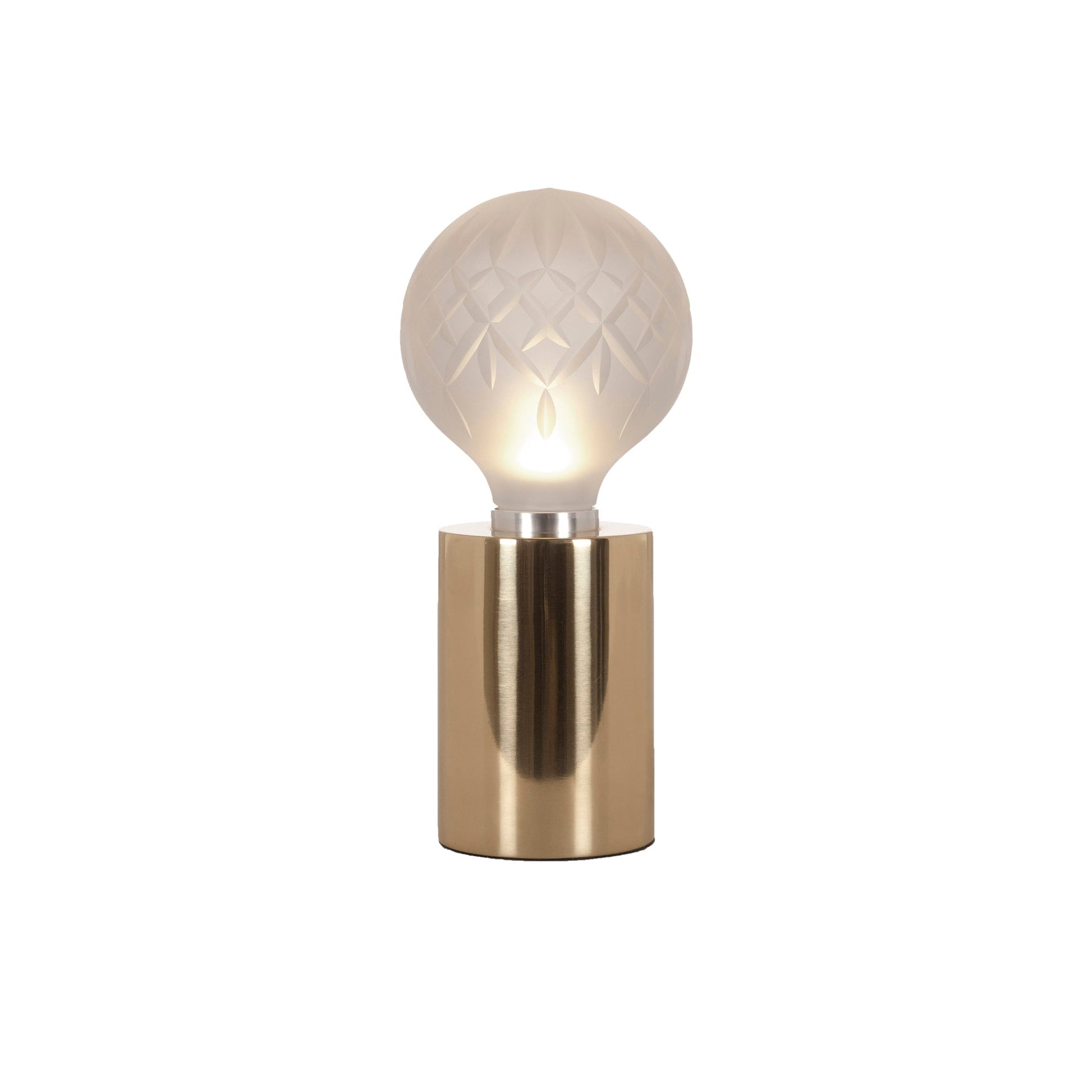 Lyrician Brass Glass Industrial Table Lamp-Neutral Decor