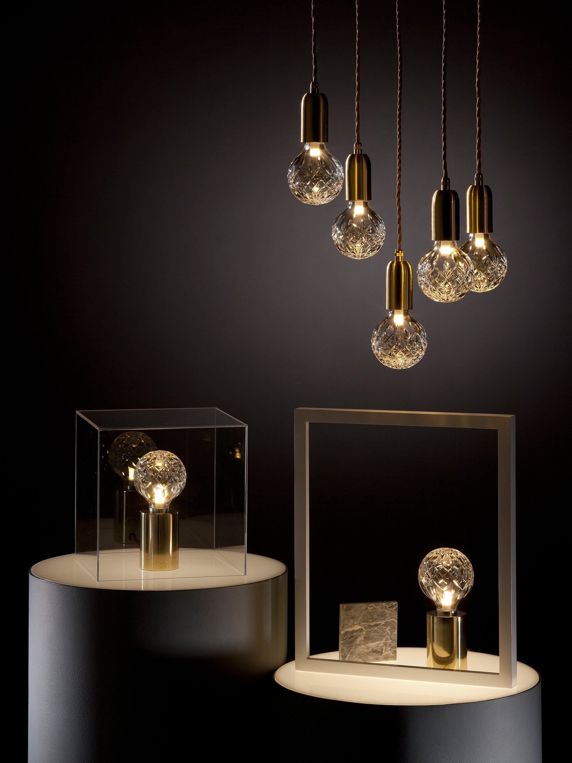 Lyrician Brass Glass Industrial Table Lamp-Neutral Decor