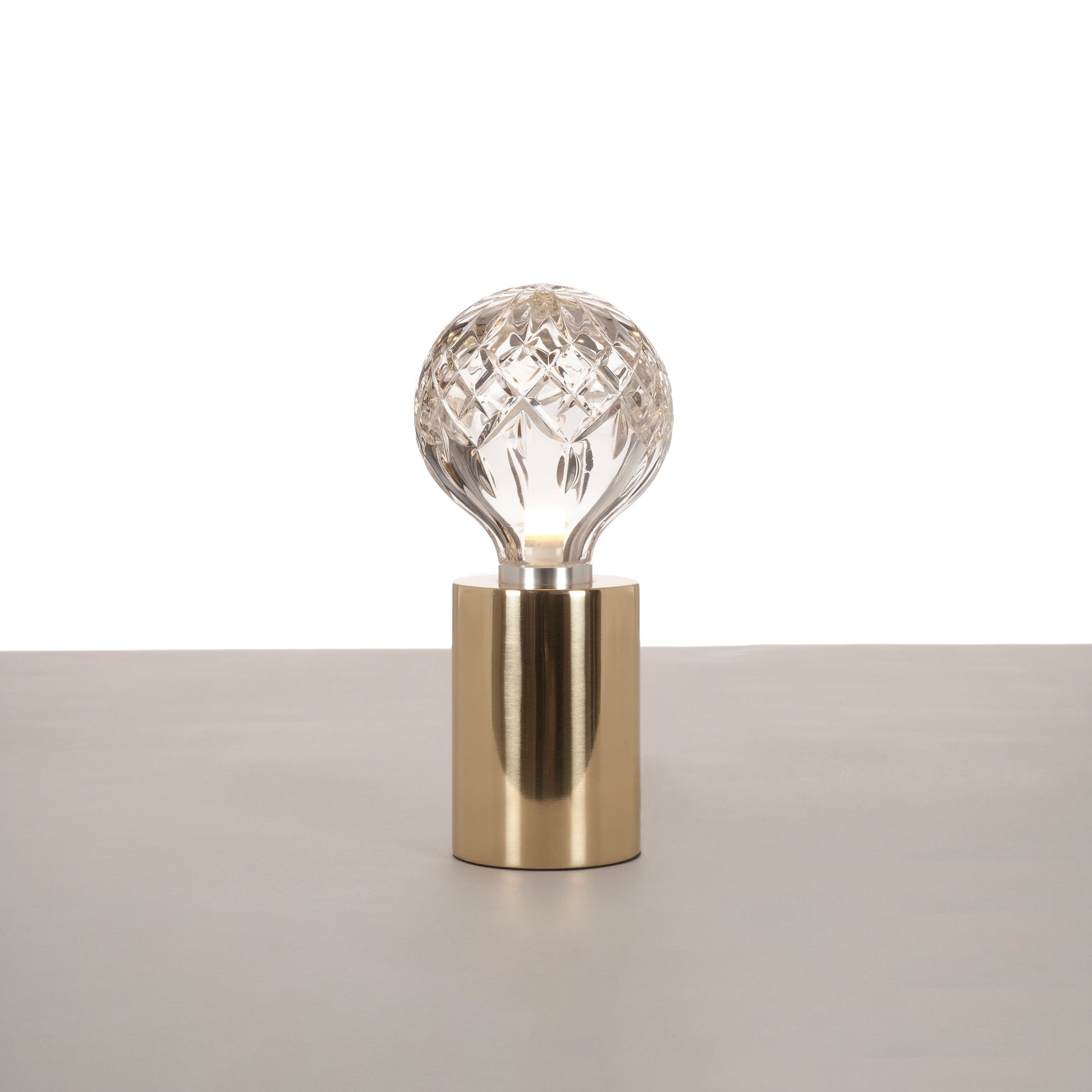 Lyrician Brass Glass Industrial Table Lamp-Neutral Decor