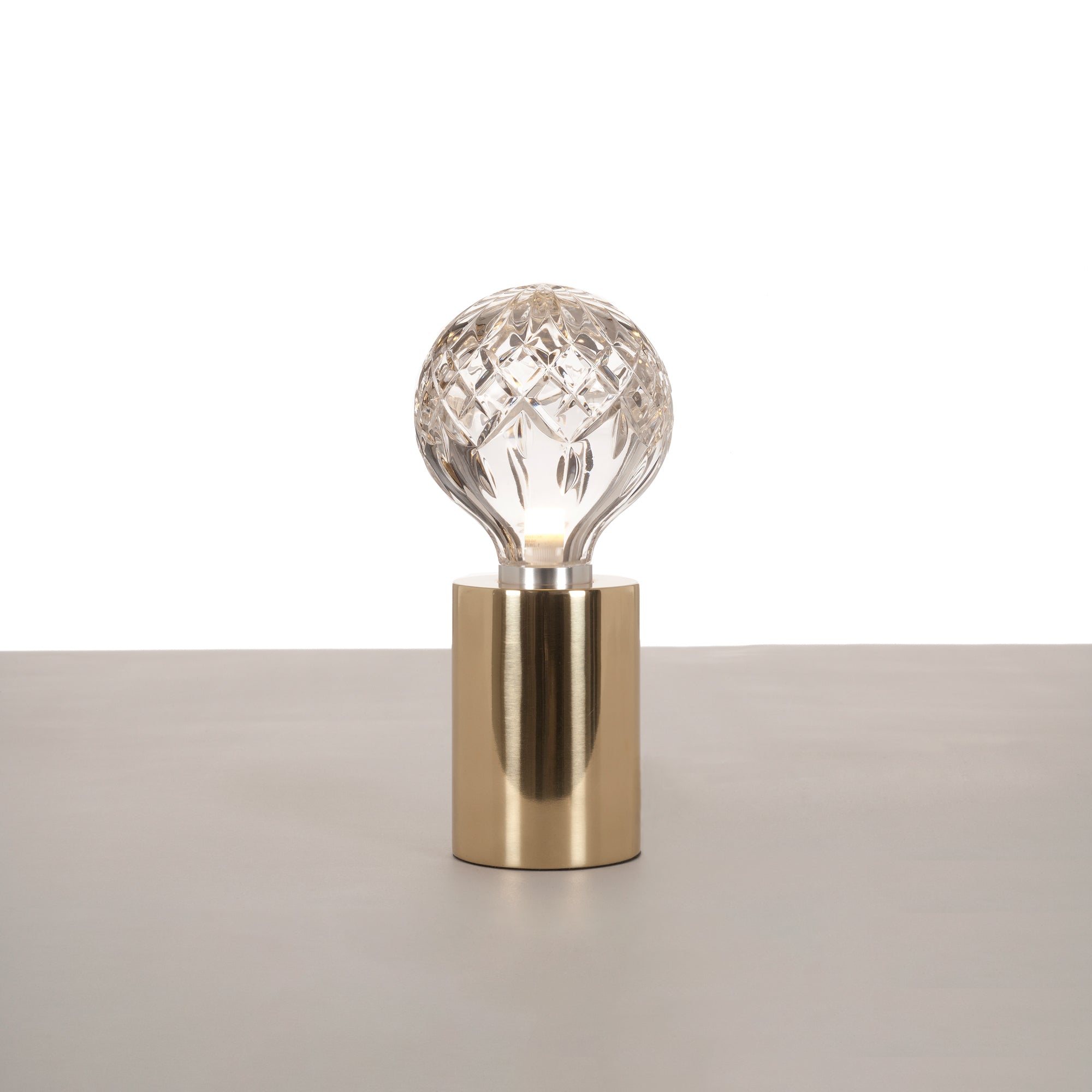 Lyrician Brass Glass Industrial Table Lamp-Neutral Decor