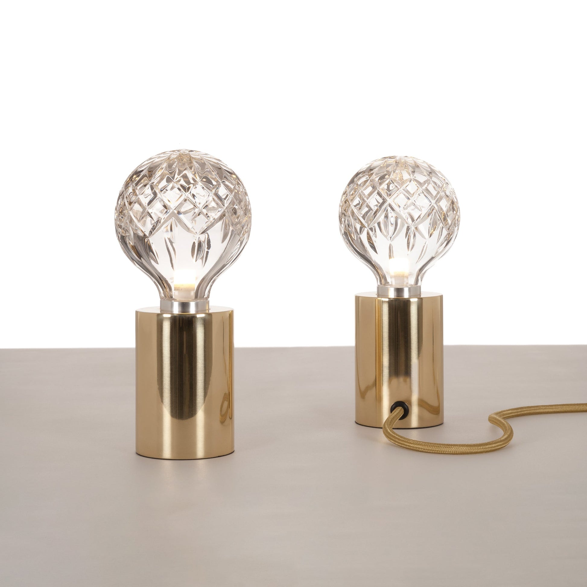 Lyrician Brass Glass Industrial Table Lamp-Neutral Decor