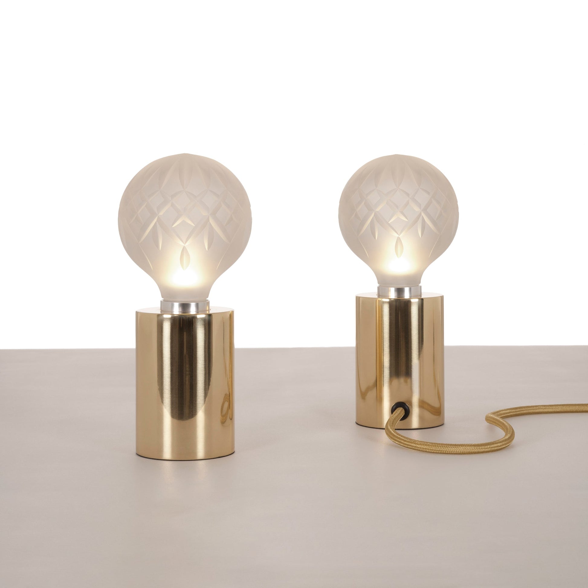 Lyrician Brass Glass Industrial Table Lamp-Neutral Decor