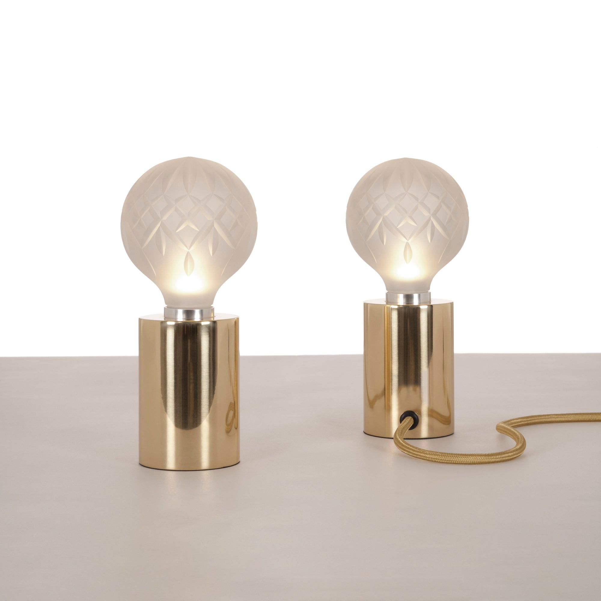 Lyrician Brass Glass Industrial Table Lamp-Neutral Decor