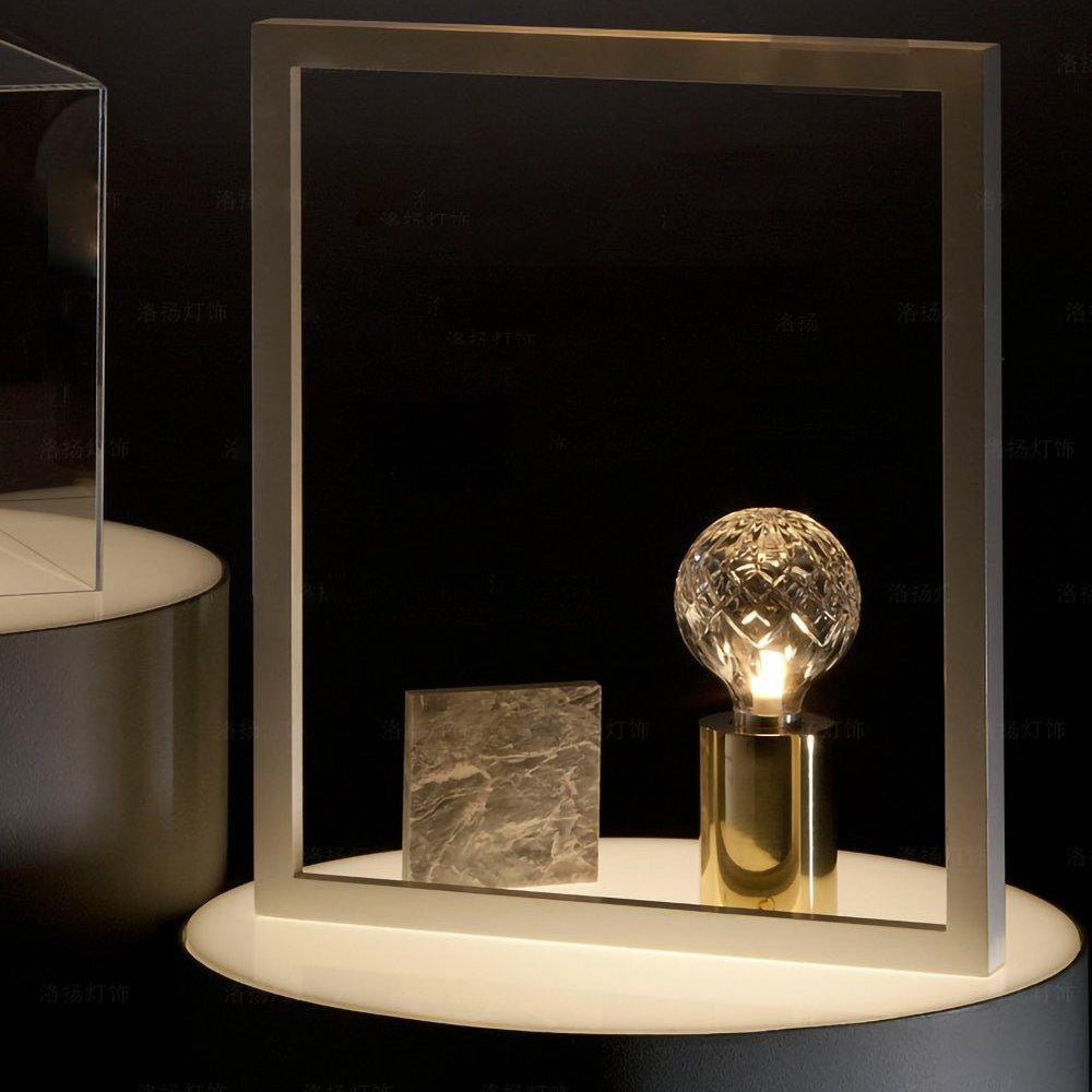 Lyrician Brass Glass Industrial Table Lamp-Neutral Decor