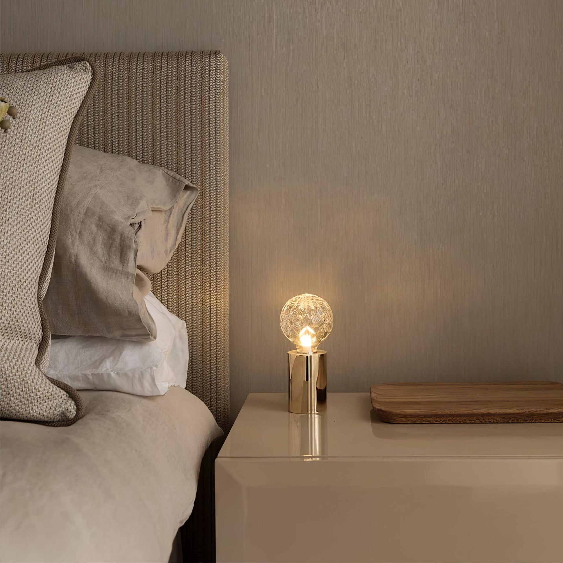 Lyrician Brass Glass Industrial Table Lamp-Neutral Decor