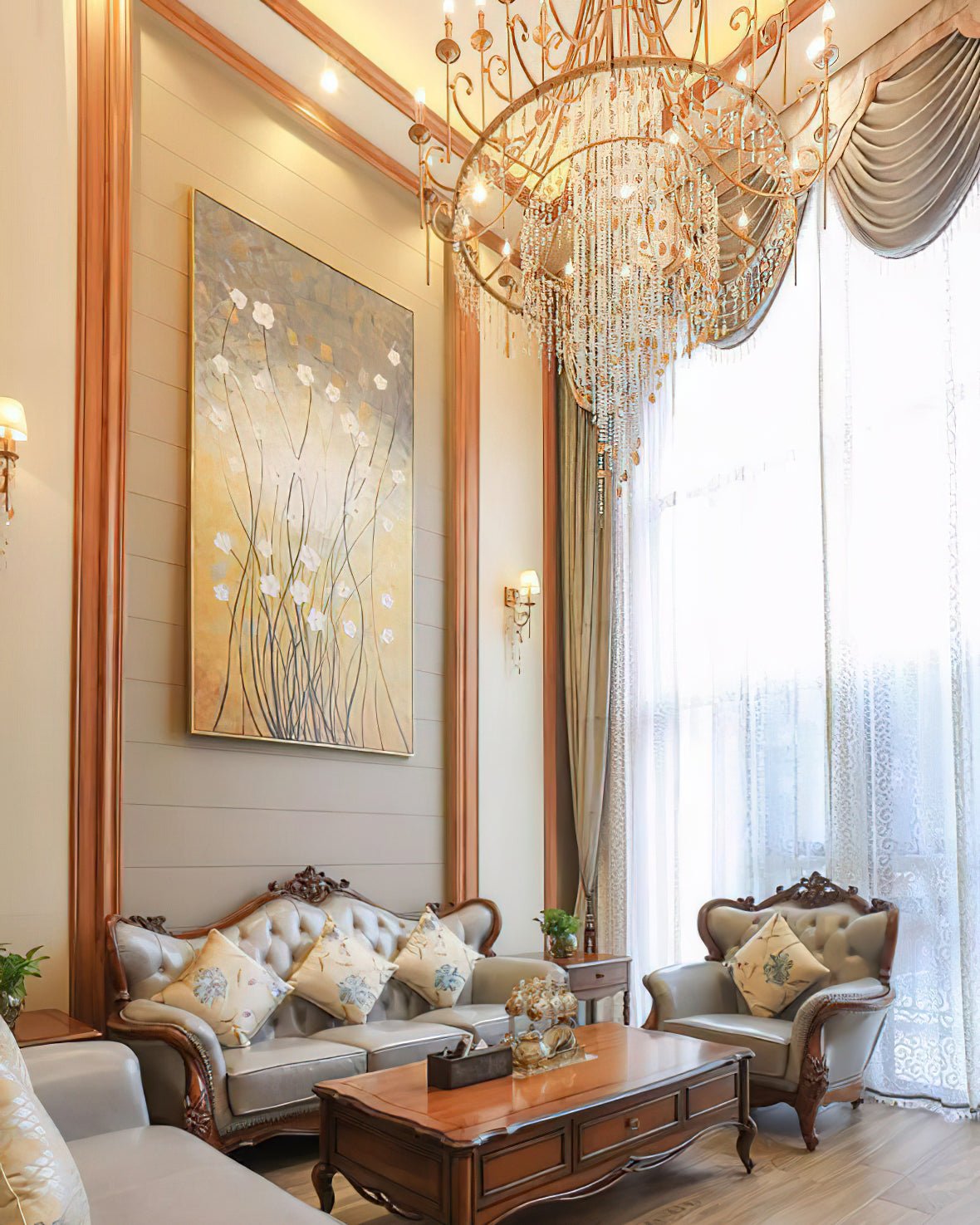 Sorvexa Chandelier Luxury Shell Crystal Retro-Neutral Decor