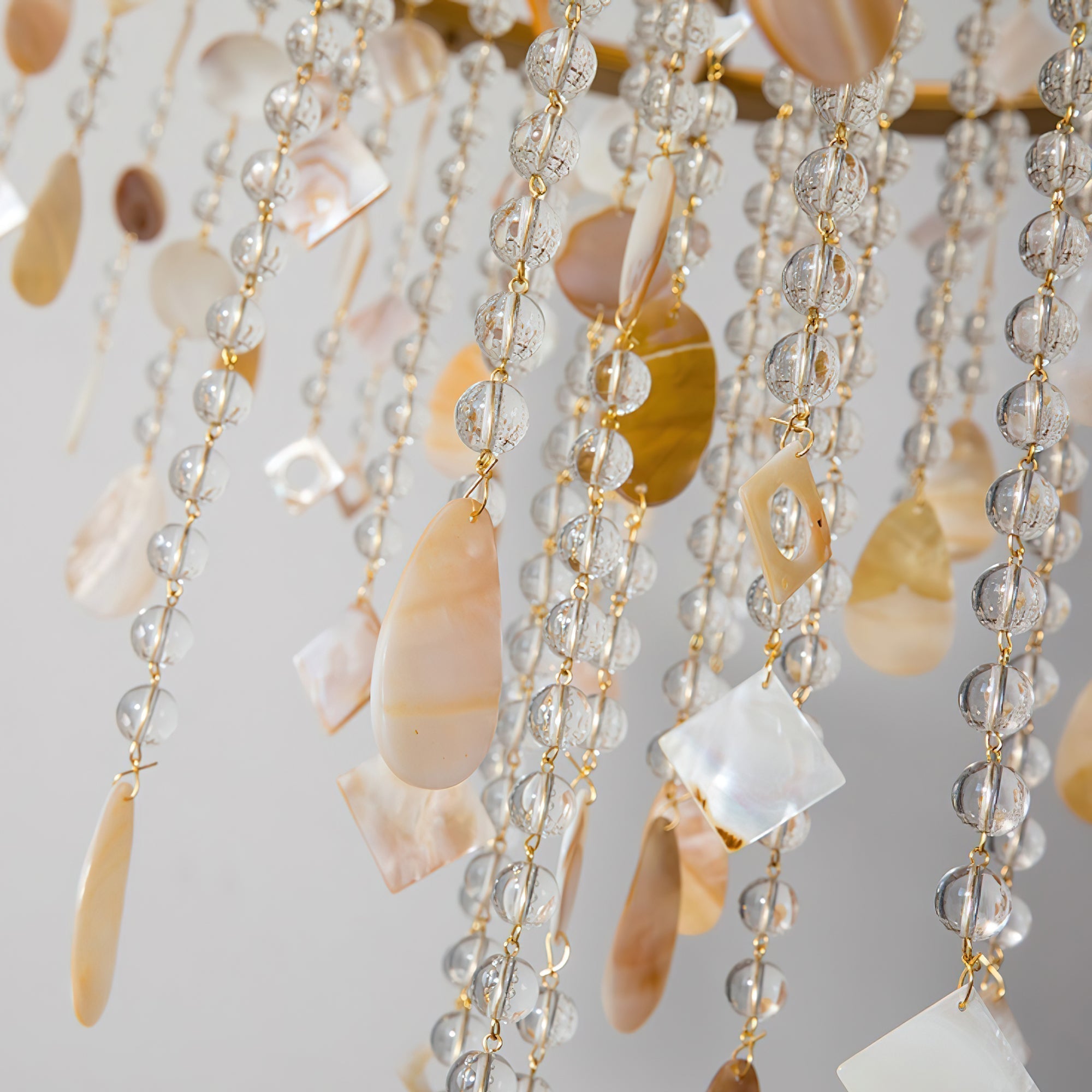 Sorvexa Chandelier Luxury Shell Crystal Retro-Neutral Decor
