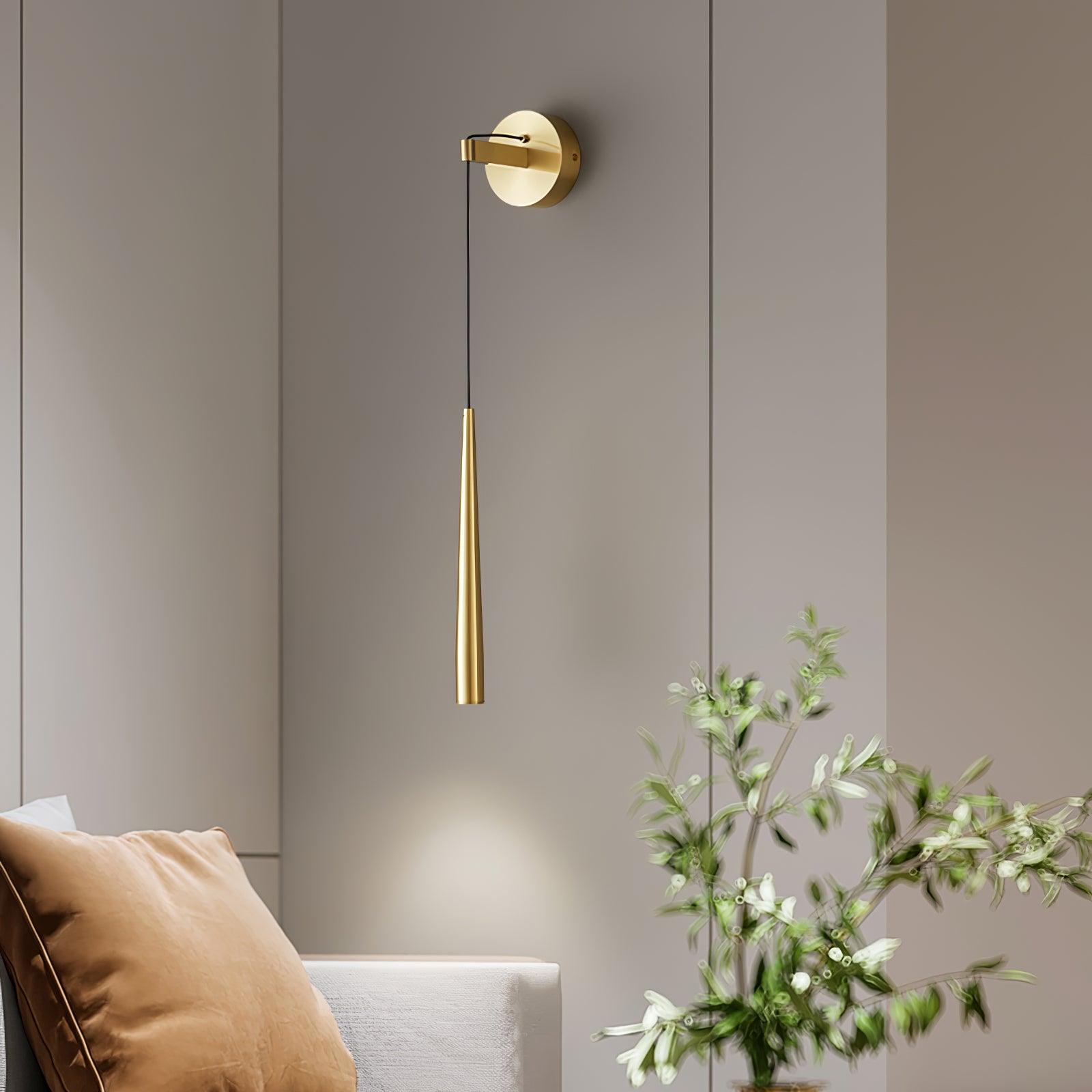 Dava Modern Minimalist Conical Crystal Wall Lamp-Neutral Decor