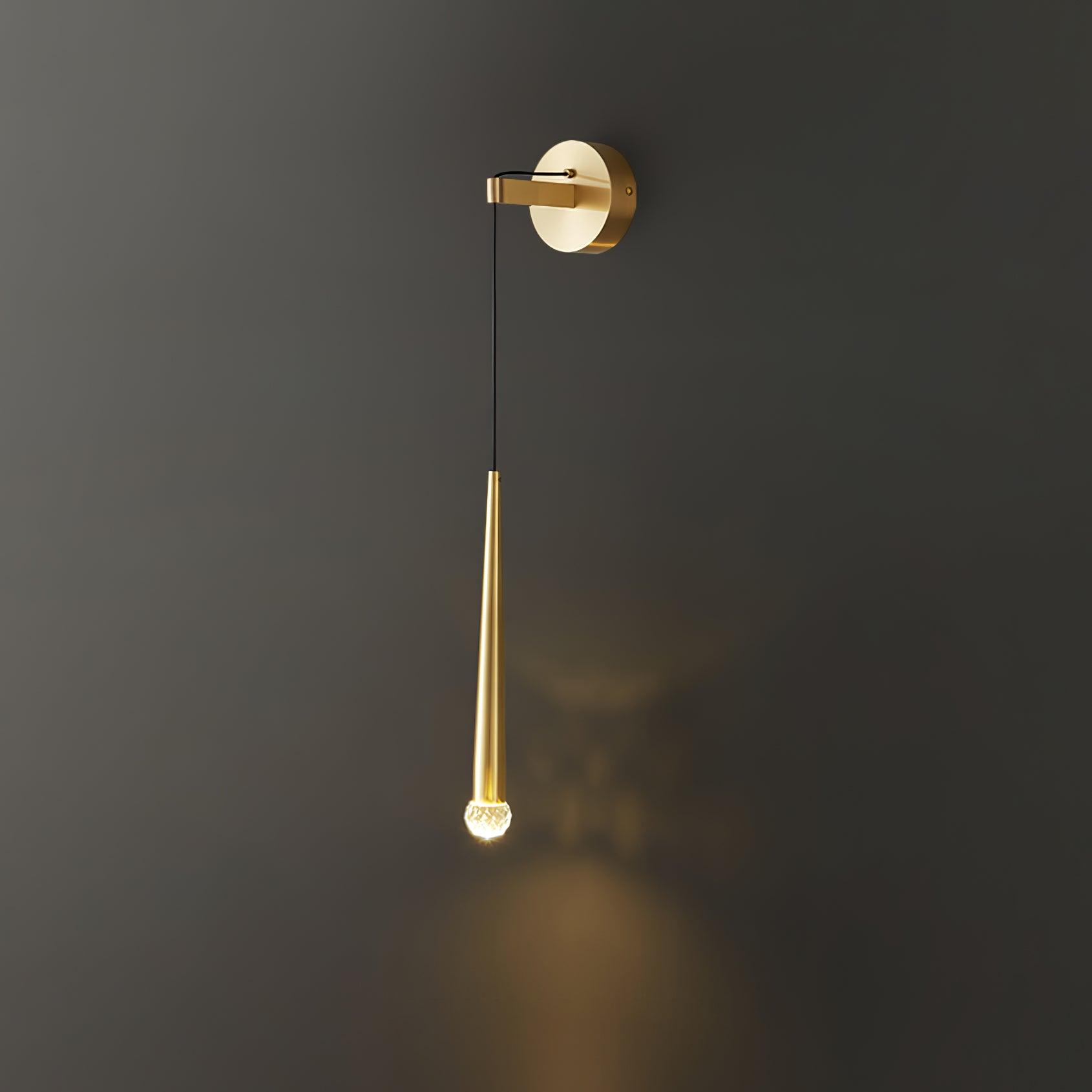 Dava Modern Minimalist Conical Crystal Wall Lamp-Neutral Decor