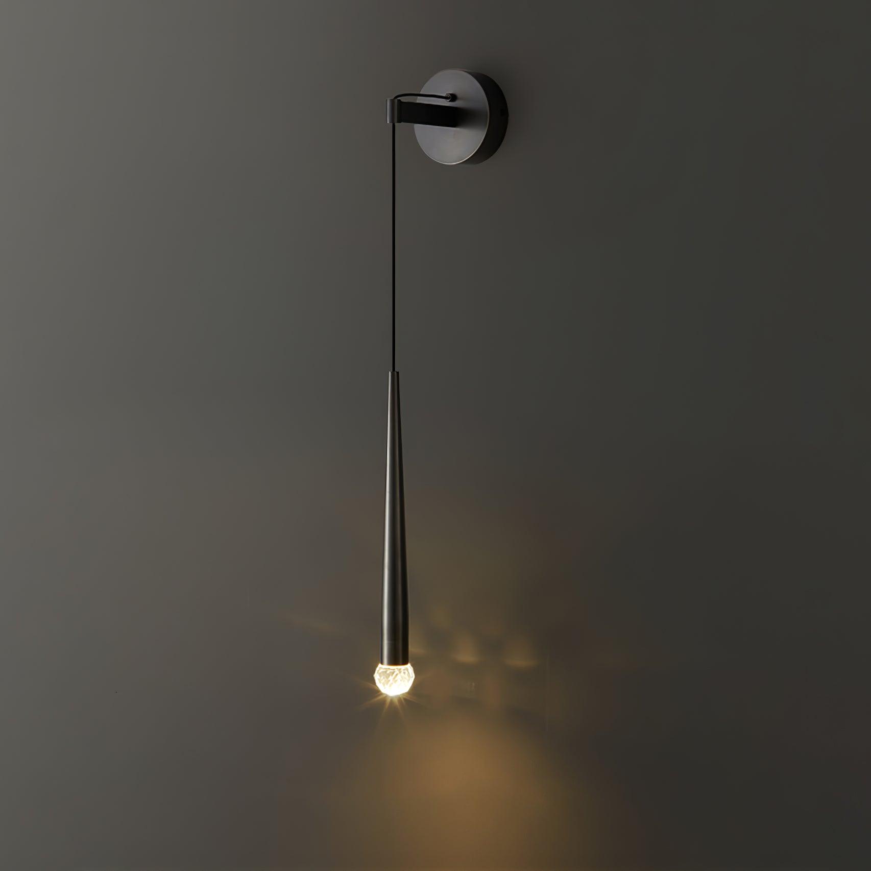 Dava Modern Minimalist Conical Crystal Wall Lamp-Neutral Decor