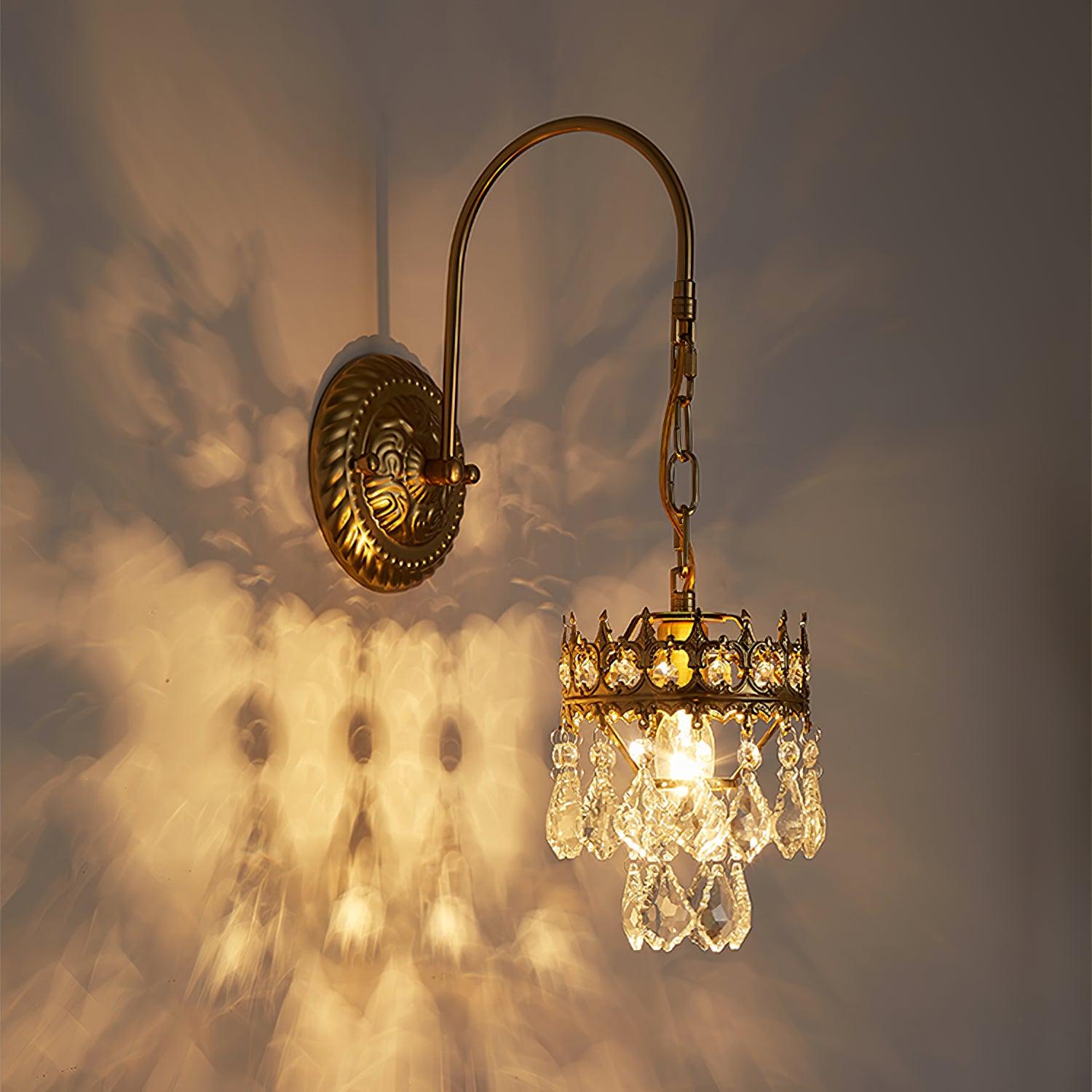 Ivmarila Nordic Art Crown Crystal Sconce Wall lamp-Neutral Decor