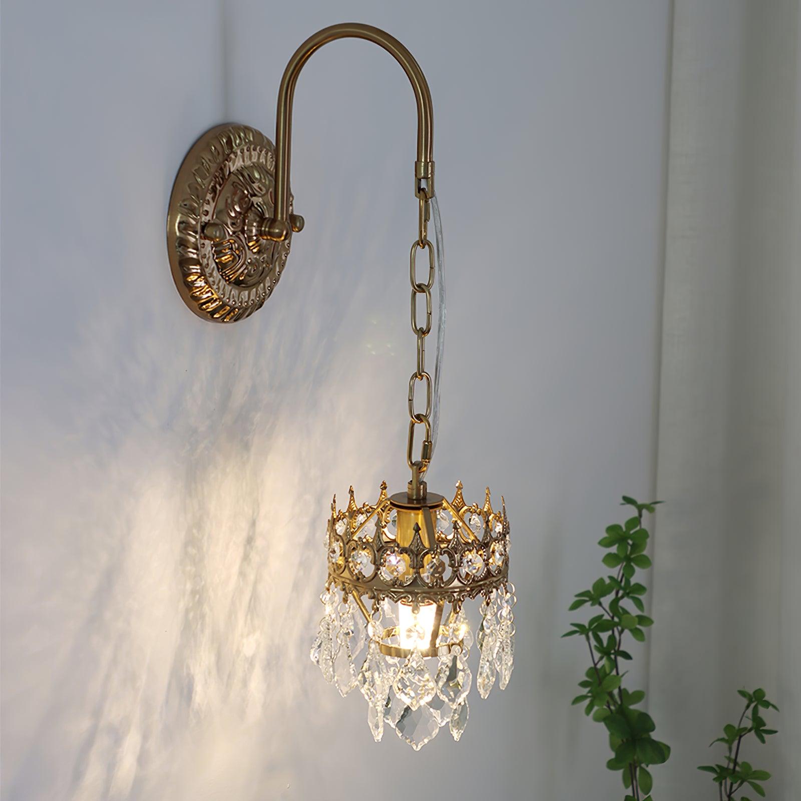 Ivmarila Nordic Art Crown Crystal Sconce Wall lamp-Neutral Decor