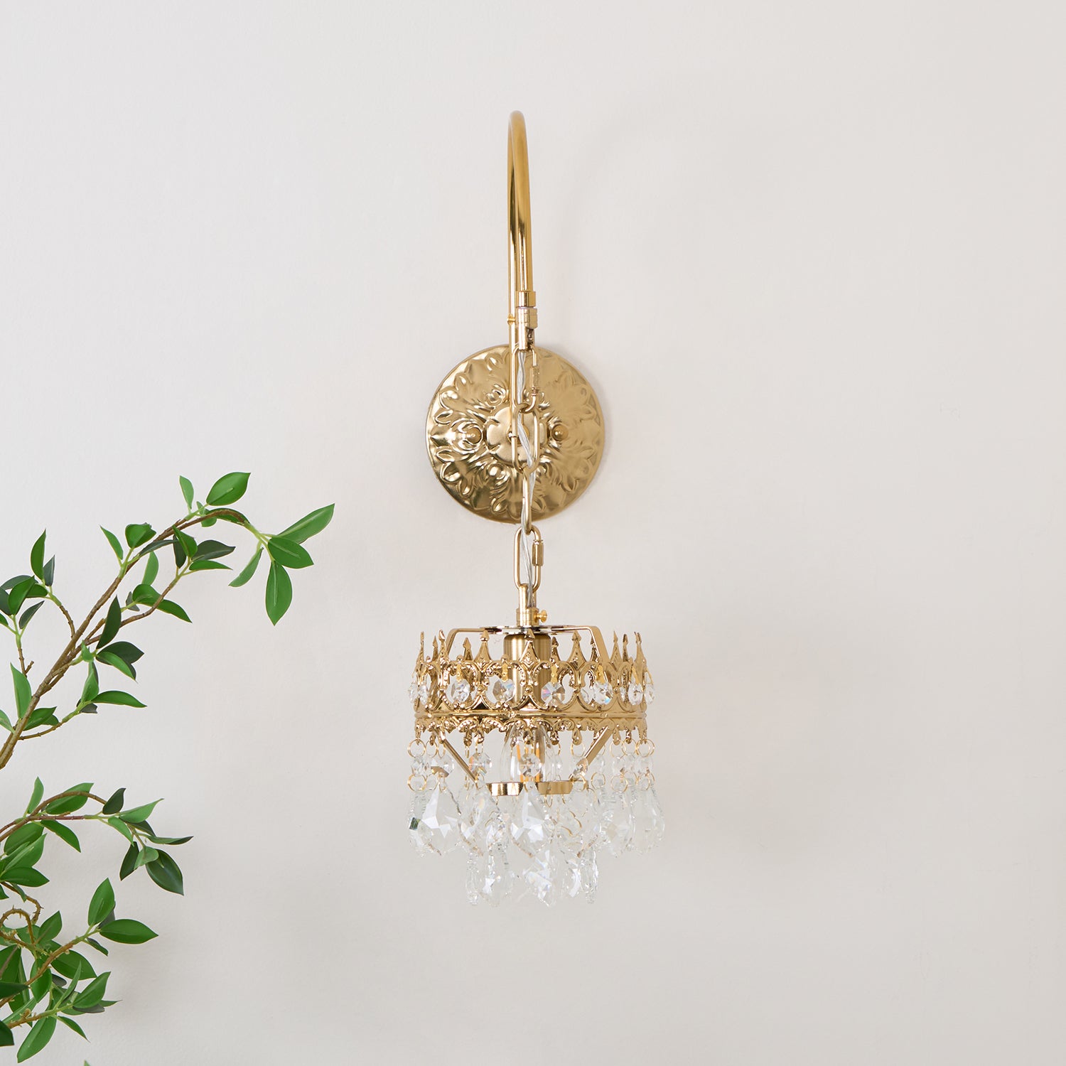 Ivmarila Nordic Art Crown Crystal Sconce Wall lamp-Neutral Decor