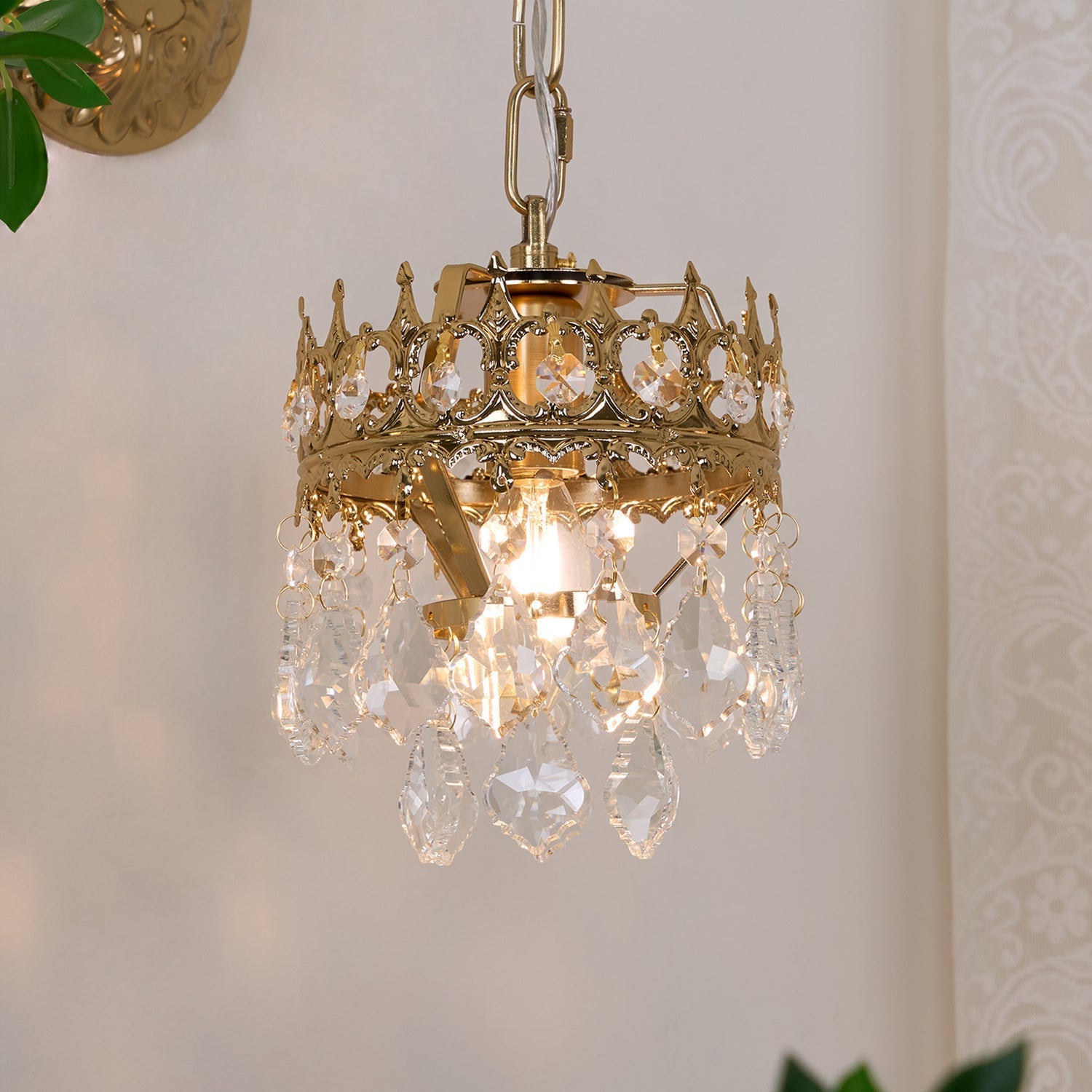 Ivmarila Nordic Art Crown Crystal Sconce Wall lamp-Neutral Decor