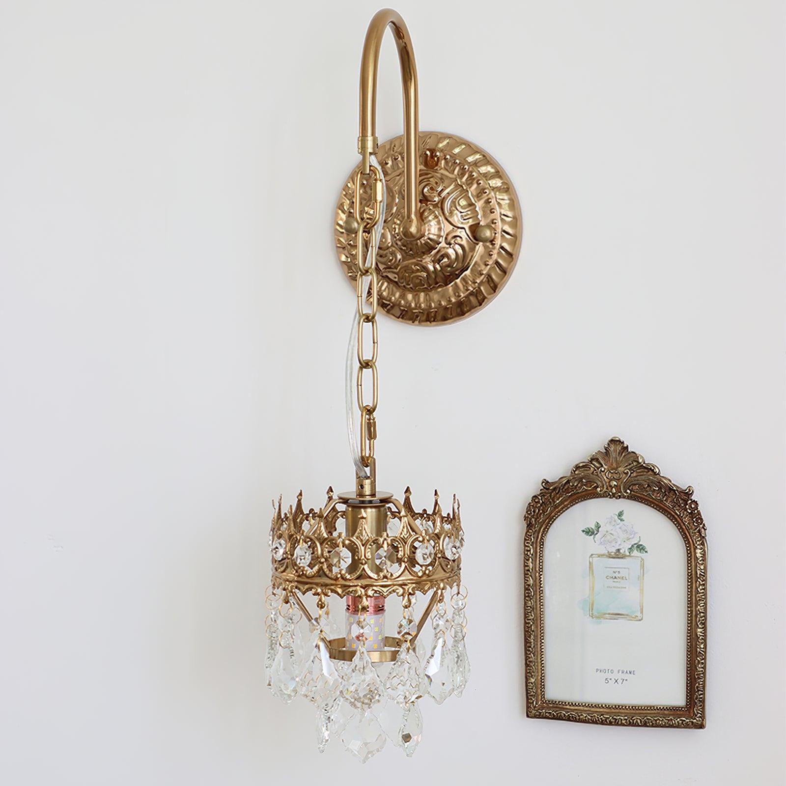 Ivmarila Nordic Art Crown Crystal Sconce Wall lamp-Neutral Decor