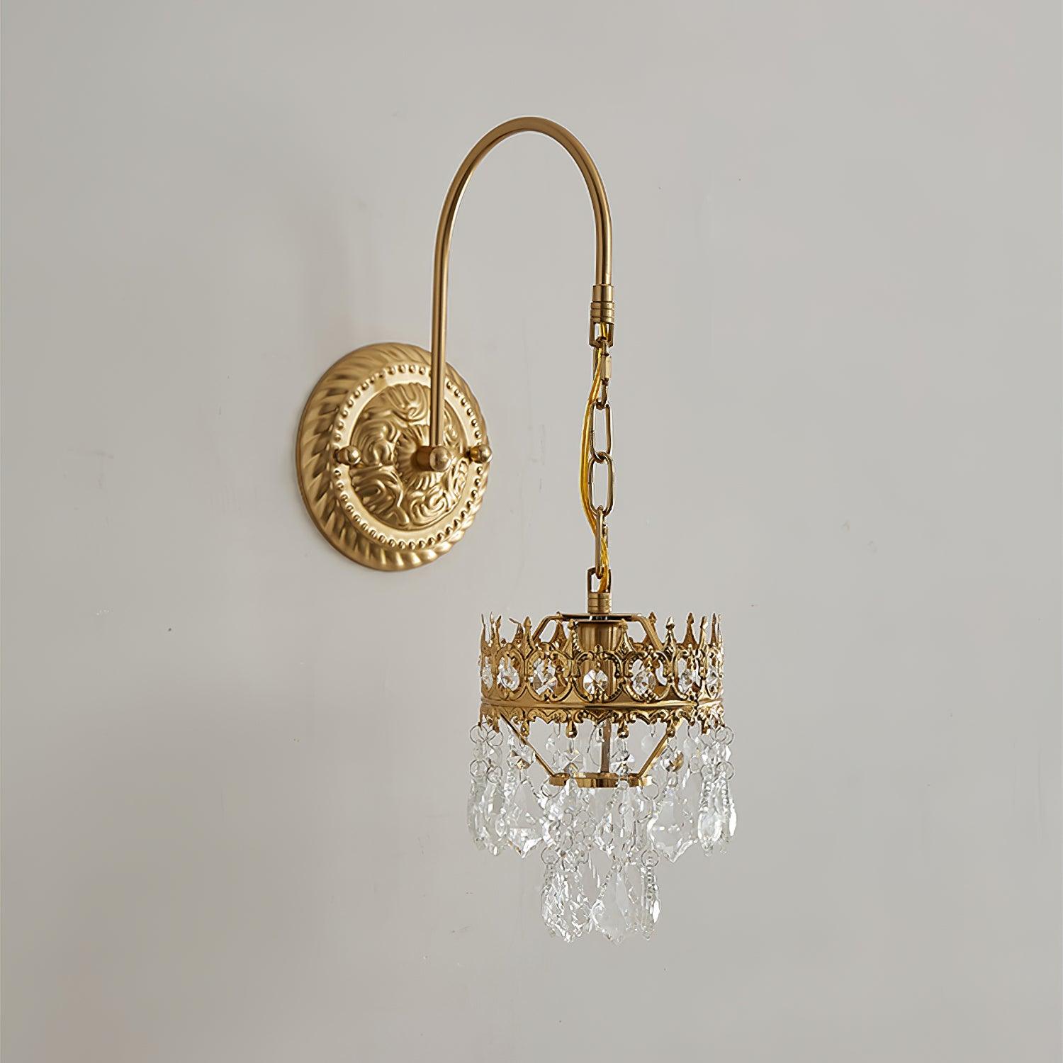 Ivmarila Nordic Art Crown Crystal Sconce Wall lamp-Neutral Decor