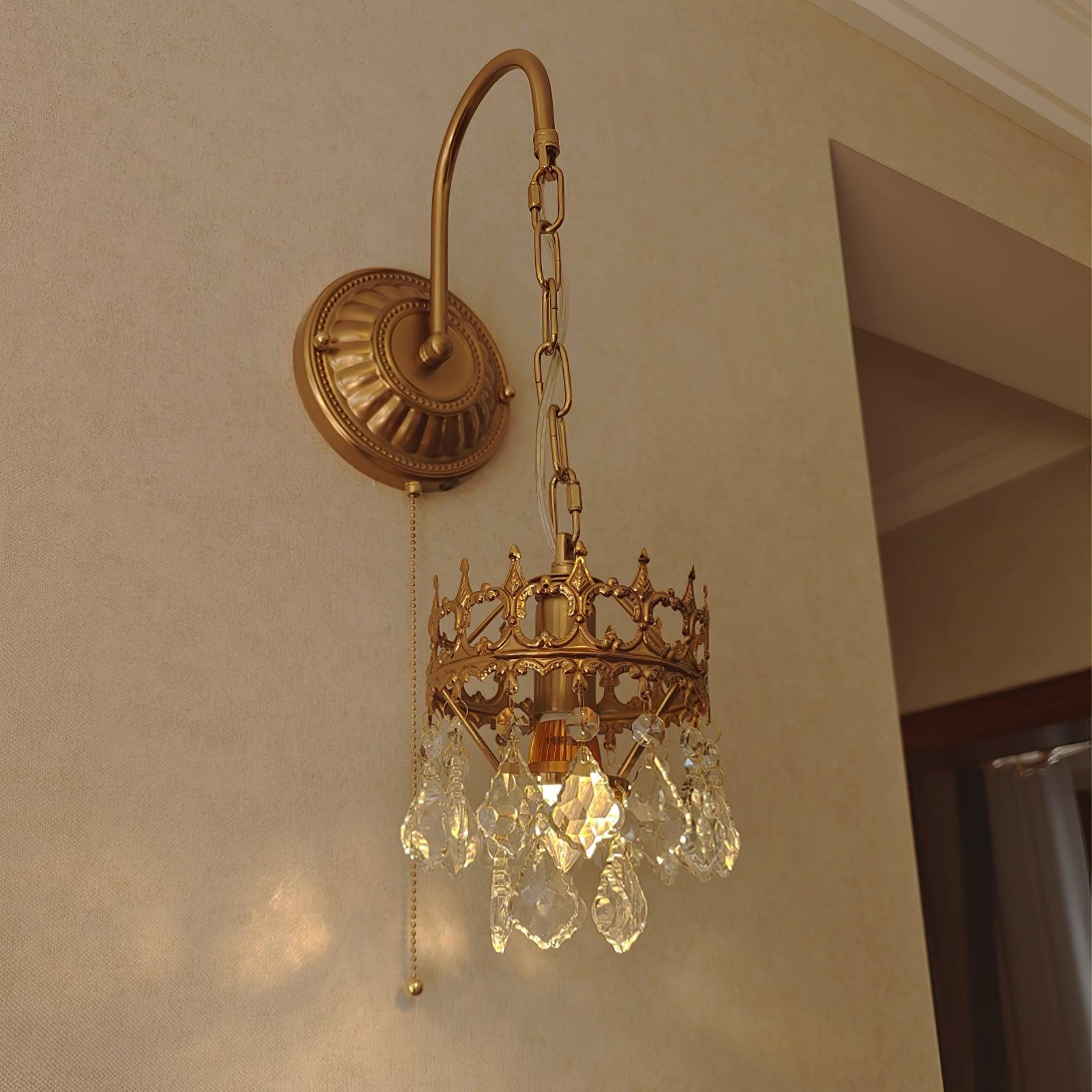 Ivmarila Nordic Art Crown Crystal Sconce Wall lamp-Neutral Decor