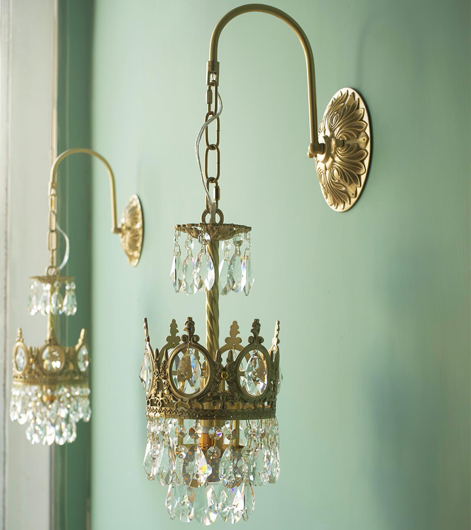 Crystal Crown Wall Light-Neutral Decor