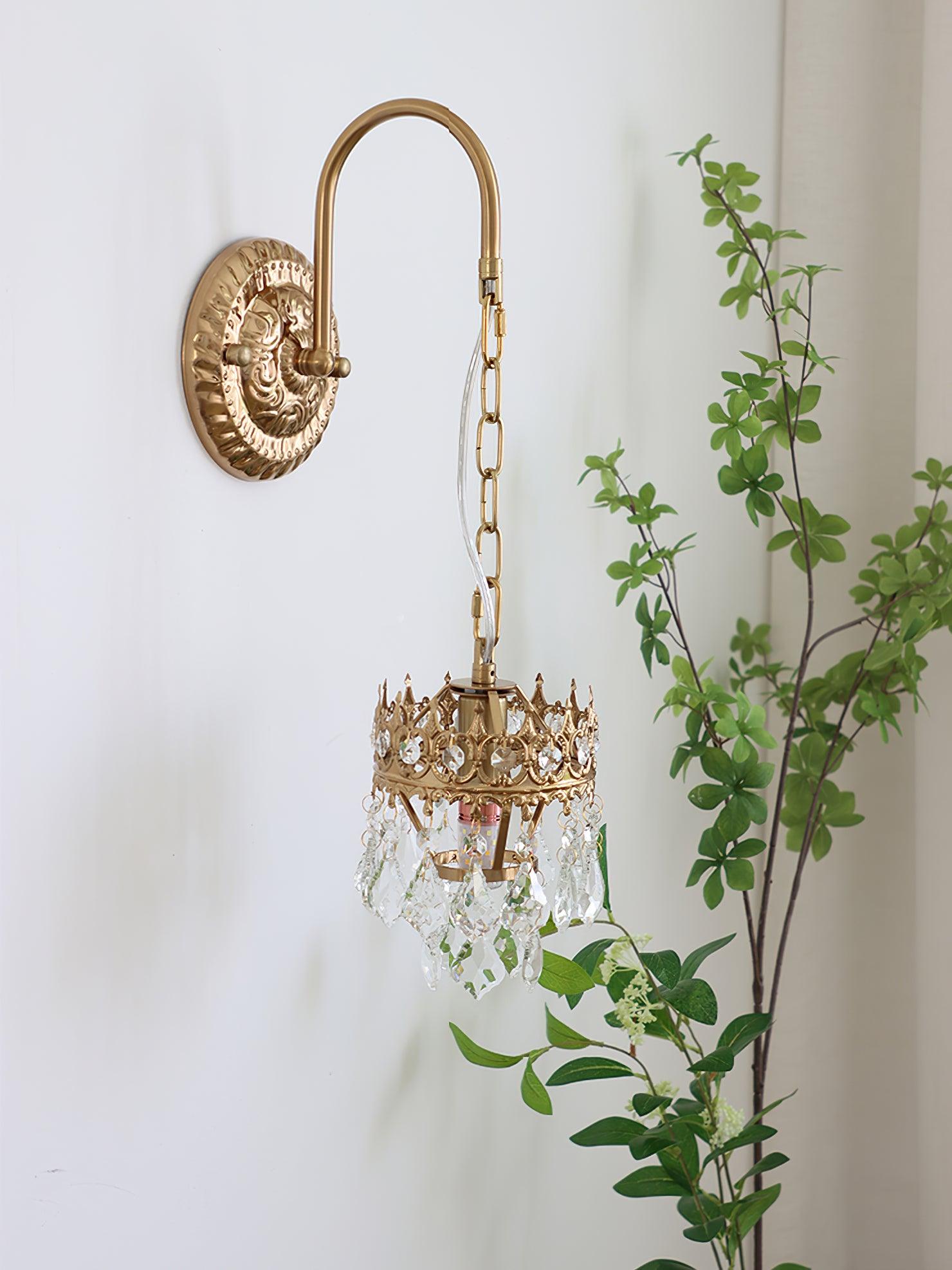 Ivmarila Nordic Art Crown Crystal Sconce Wall lamp-Neutral Decor