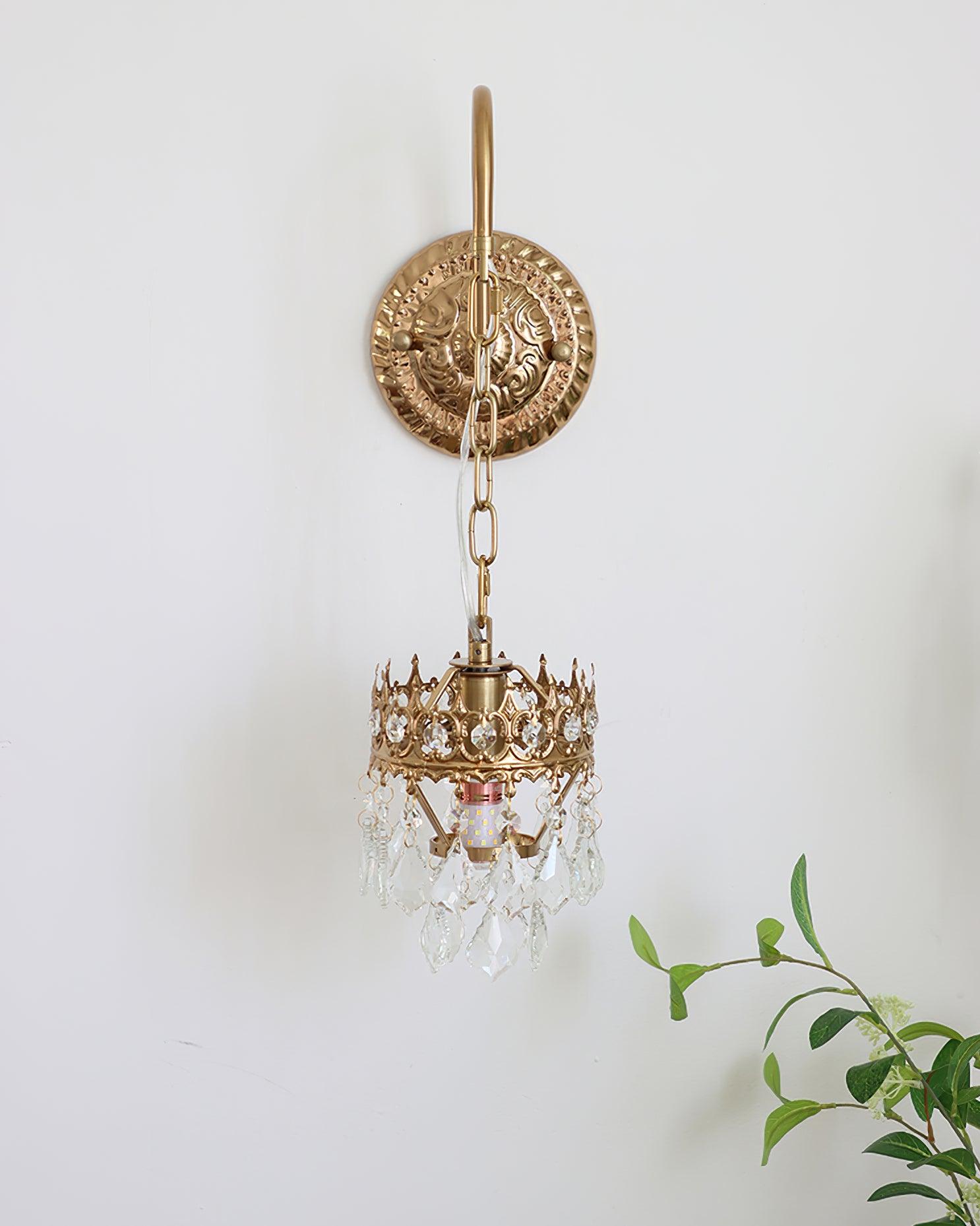 Ivmarila Nordic Art Crown Crystal Sconce Wall lamp-Neutral Decor