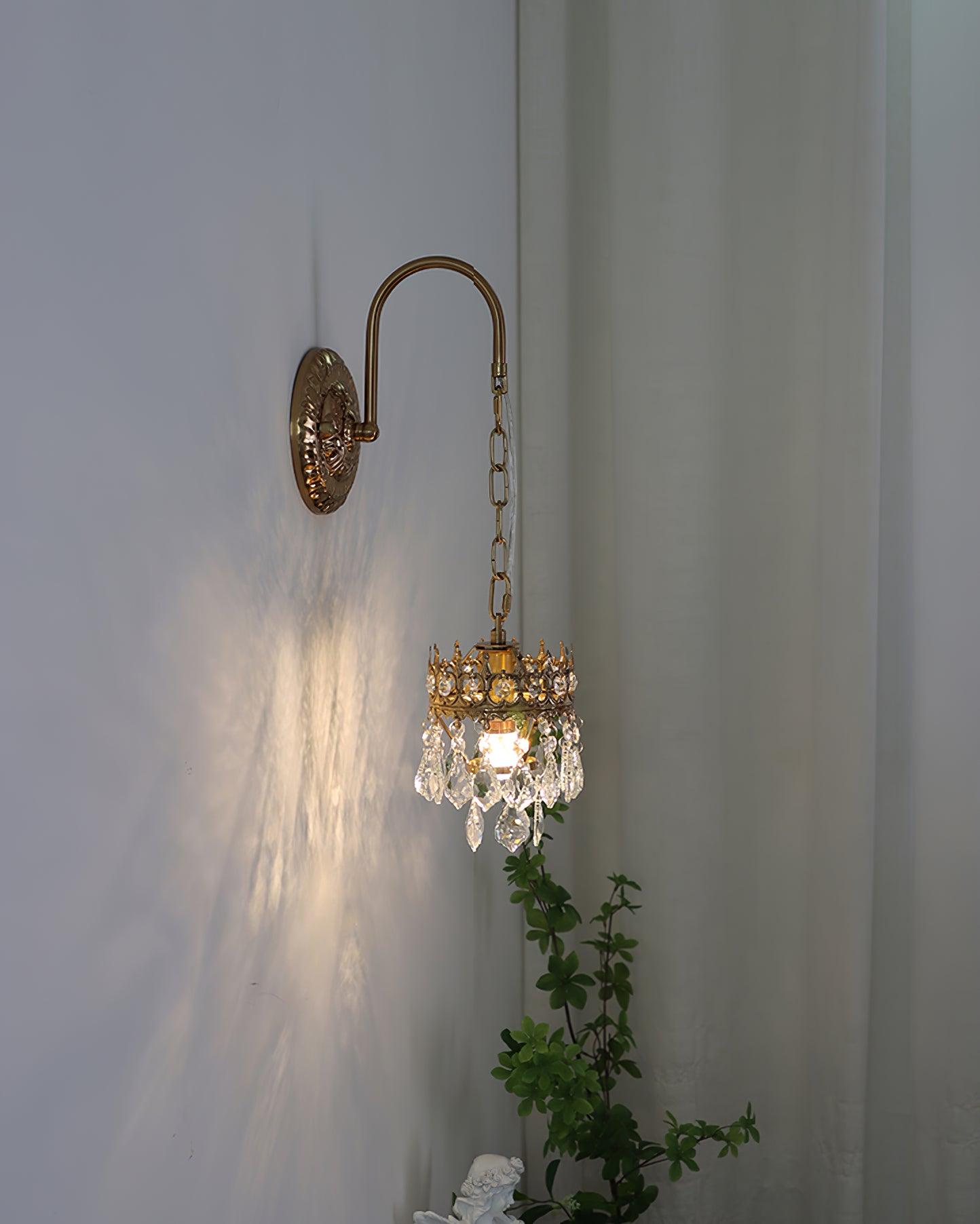Ivmarila Nordic Art Crown Crystal Sconce Wall lamp-Neutral Decor