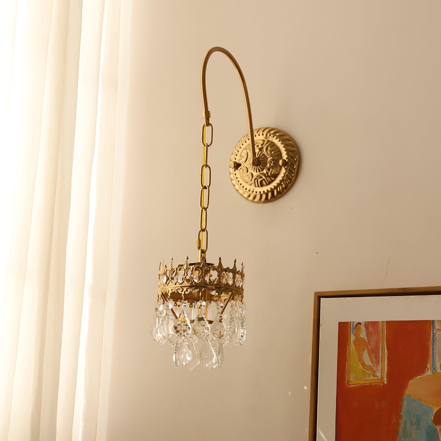 Ivmarila Nordic Art Crown Crystal Sconce Wall lamp-Neutral Decor