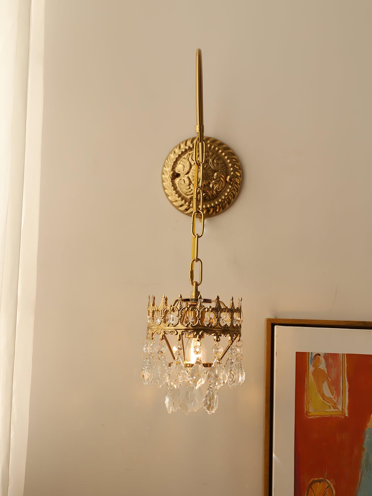 Ivmarila Nordic Art Crown Crystal Sconce Wall lamp-Neutral Decor