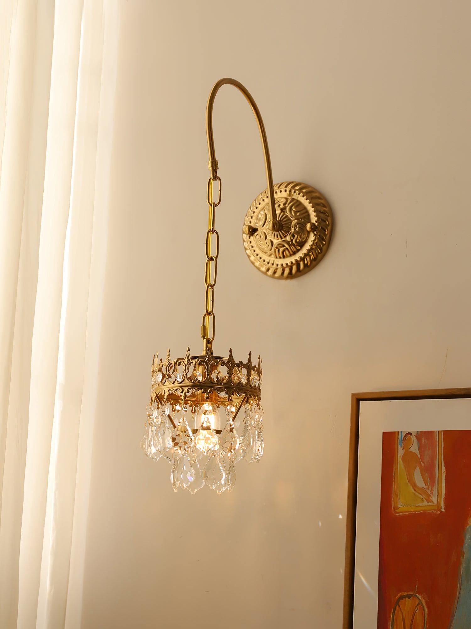 Ivmarila Nordic Art Crown Crystal Sconce Wall lamp-Neutral Decor