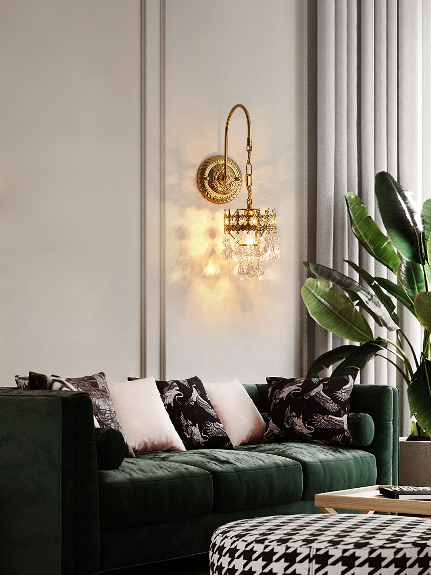 Ivmarila Nordic Art Crown Crystal Sconce Wall lamp-Neutral Decor