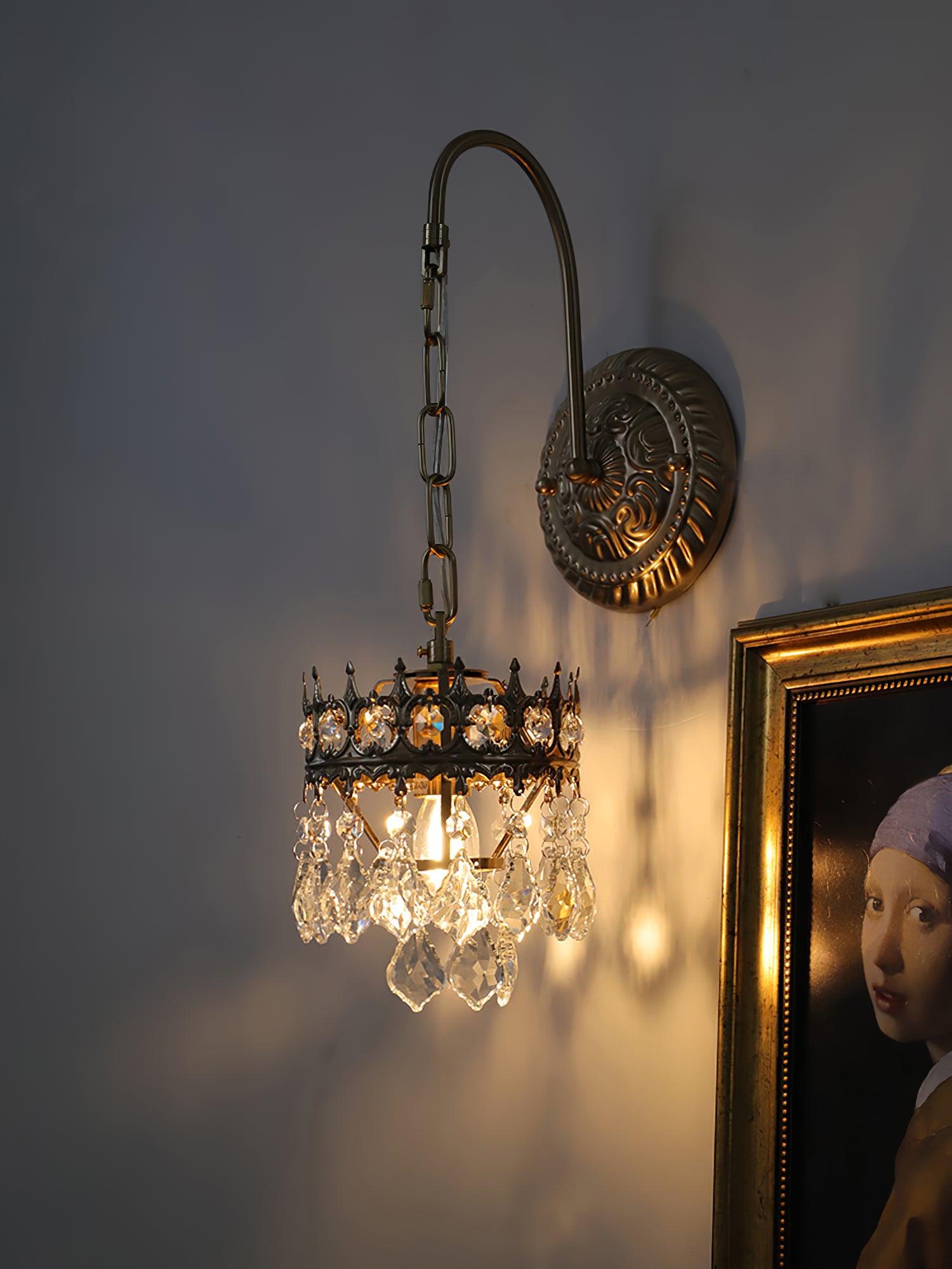 Ivmarila Nordic Art Crown Crystal Sconce Wall lamp-Neutral Decor