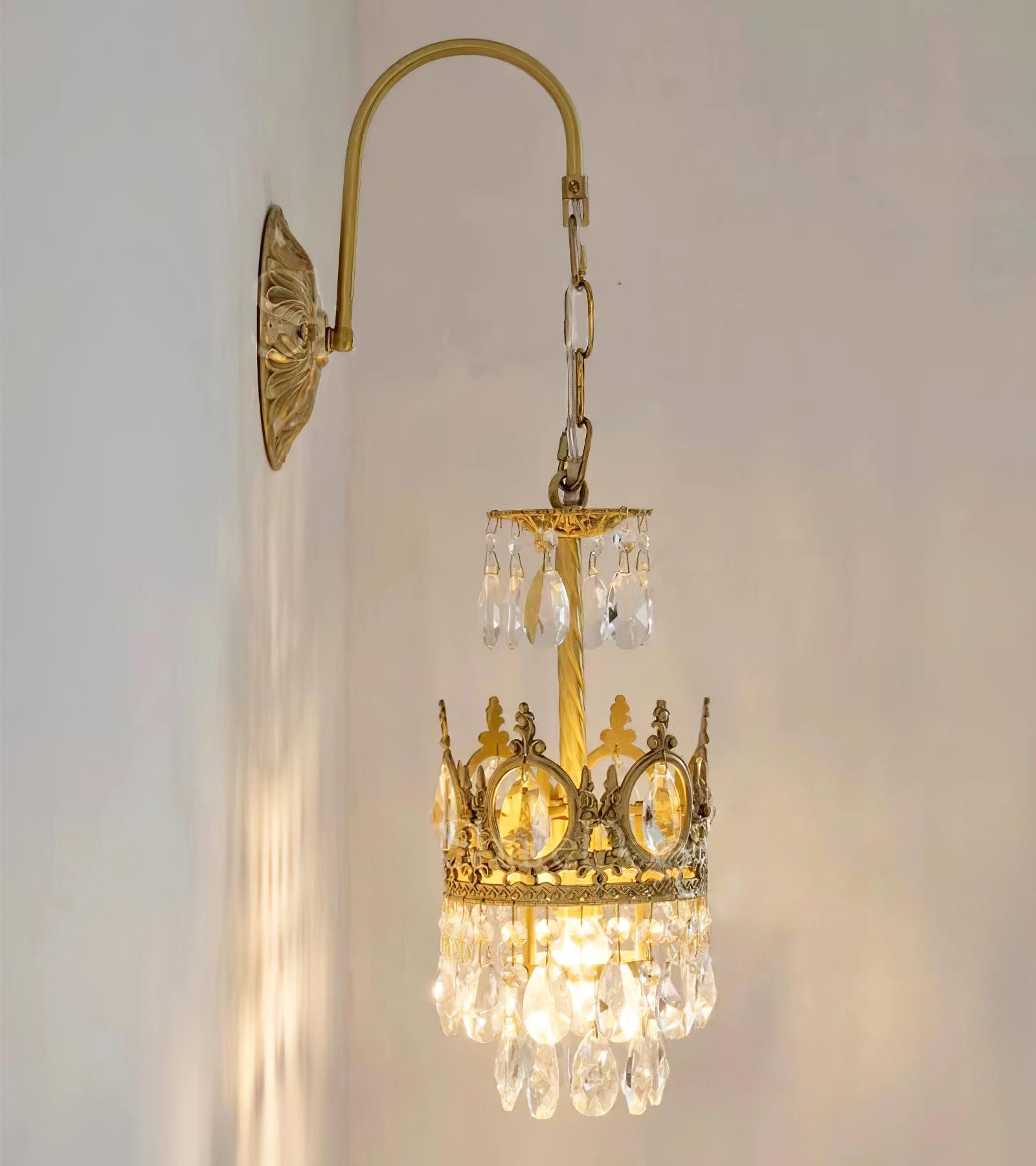 Crystal Crown Wall Light-Neutral Decor