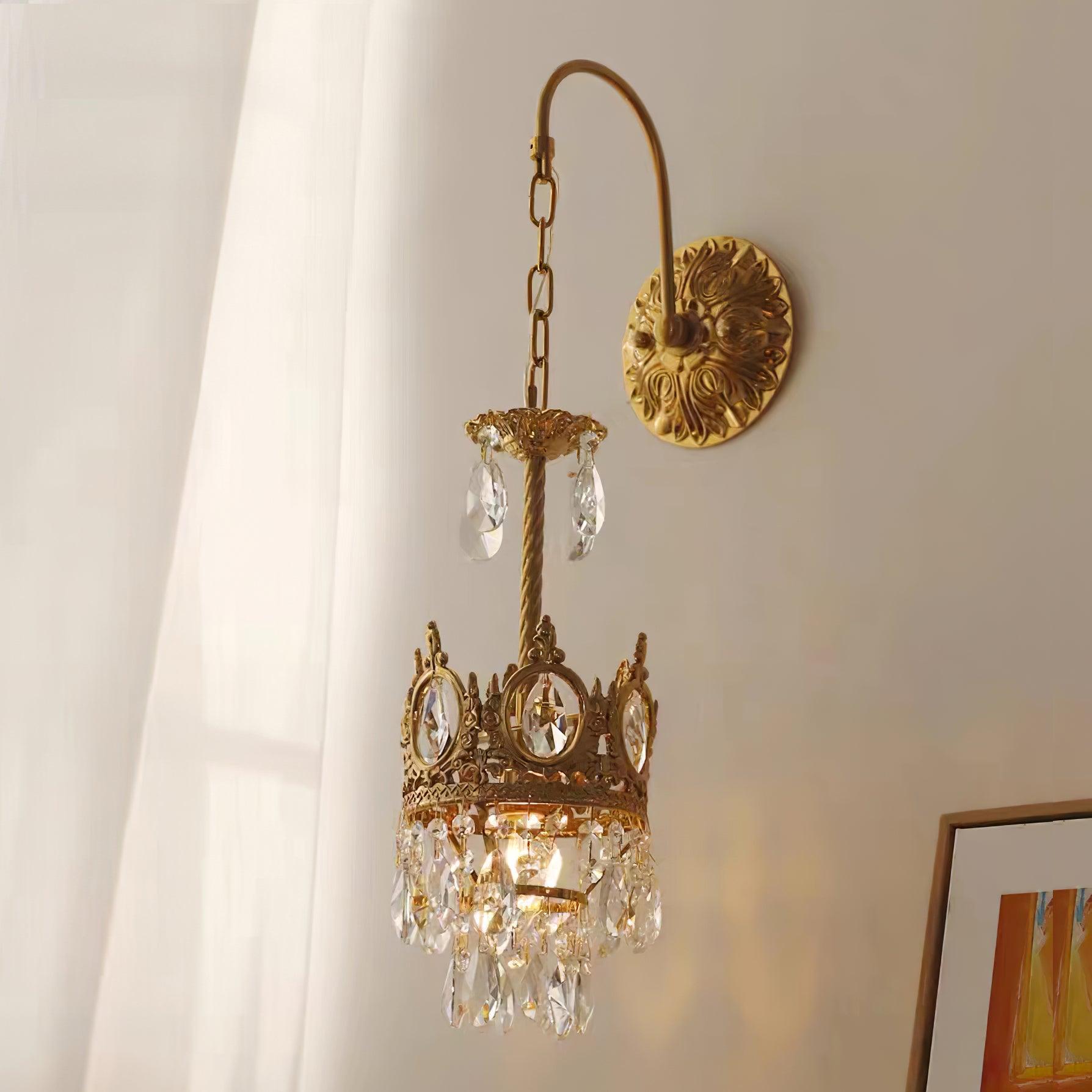 Crystal Crown Wall Light-Neutral Decor