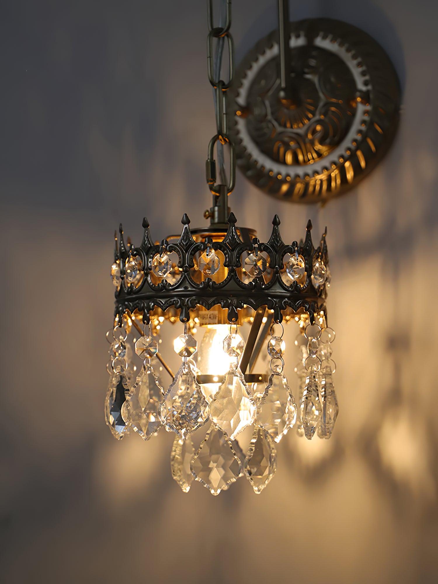 Ivmarila Nordic Art Crown Crystal Sconce Wall lamp-Neutral Decor