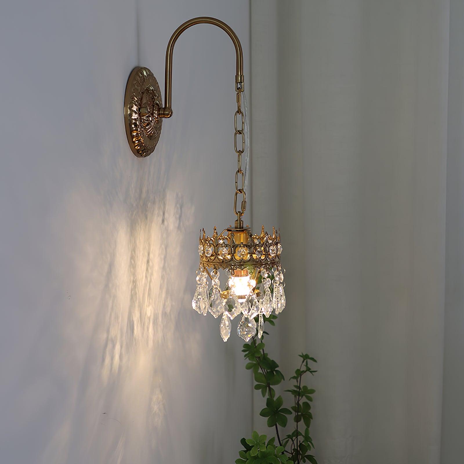Ivmarila Nordic Art Crown Crystal Sconce Wall lamp-Neutral Decor