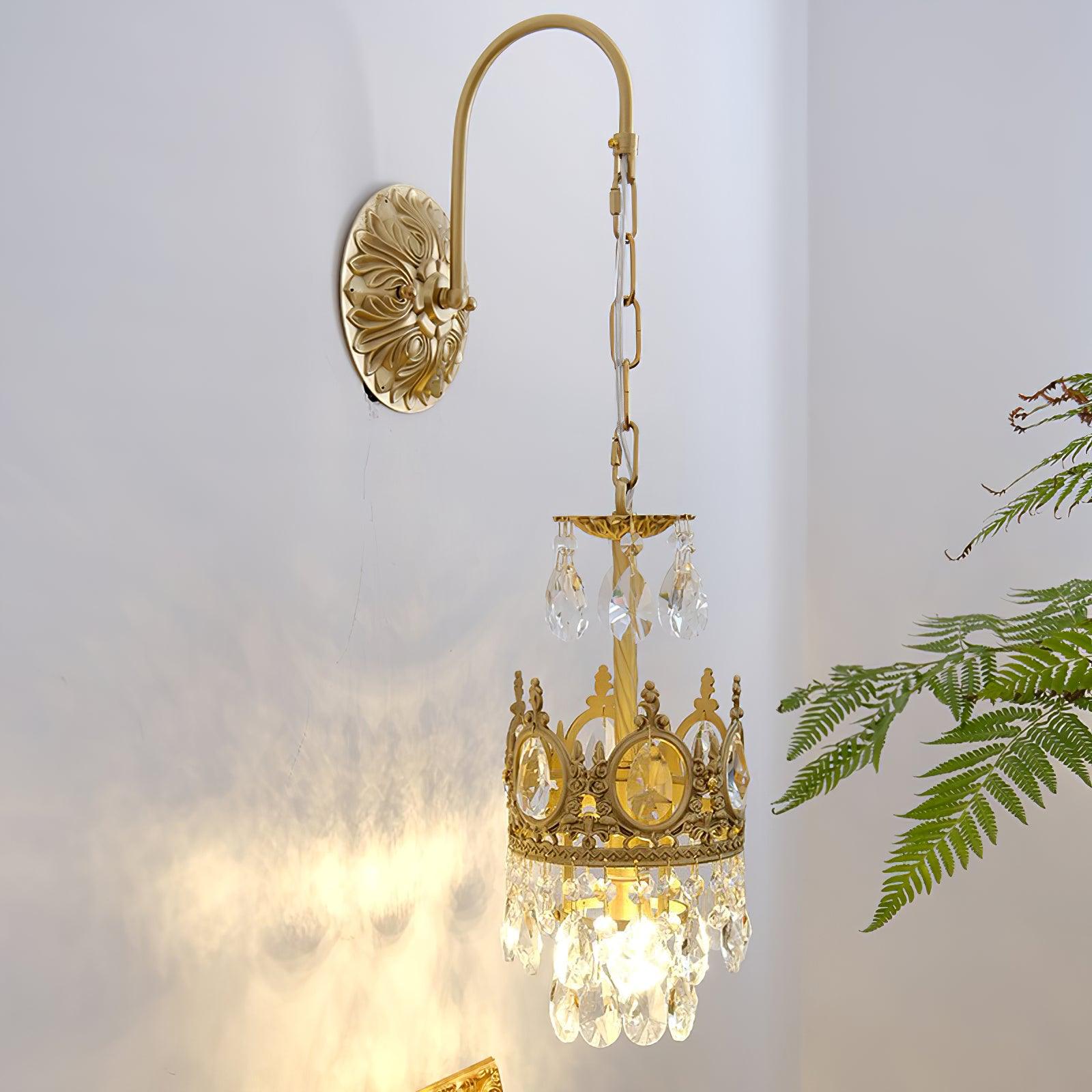 Crystal Crown Wall Light-Neutral Decor
