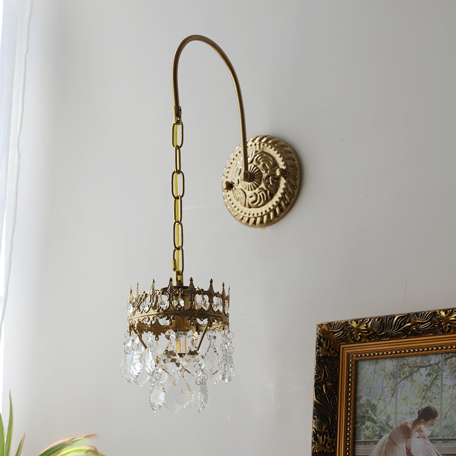 Ivmarila Nordic Art Crown Crystal Sconce Wall lamp-Neutral Decor