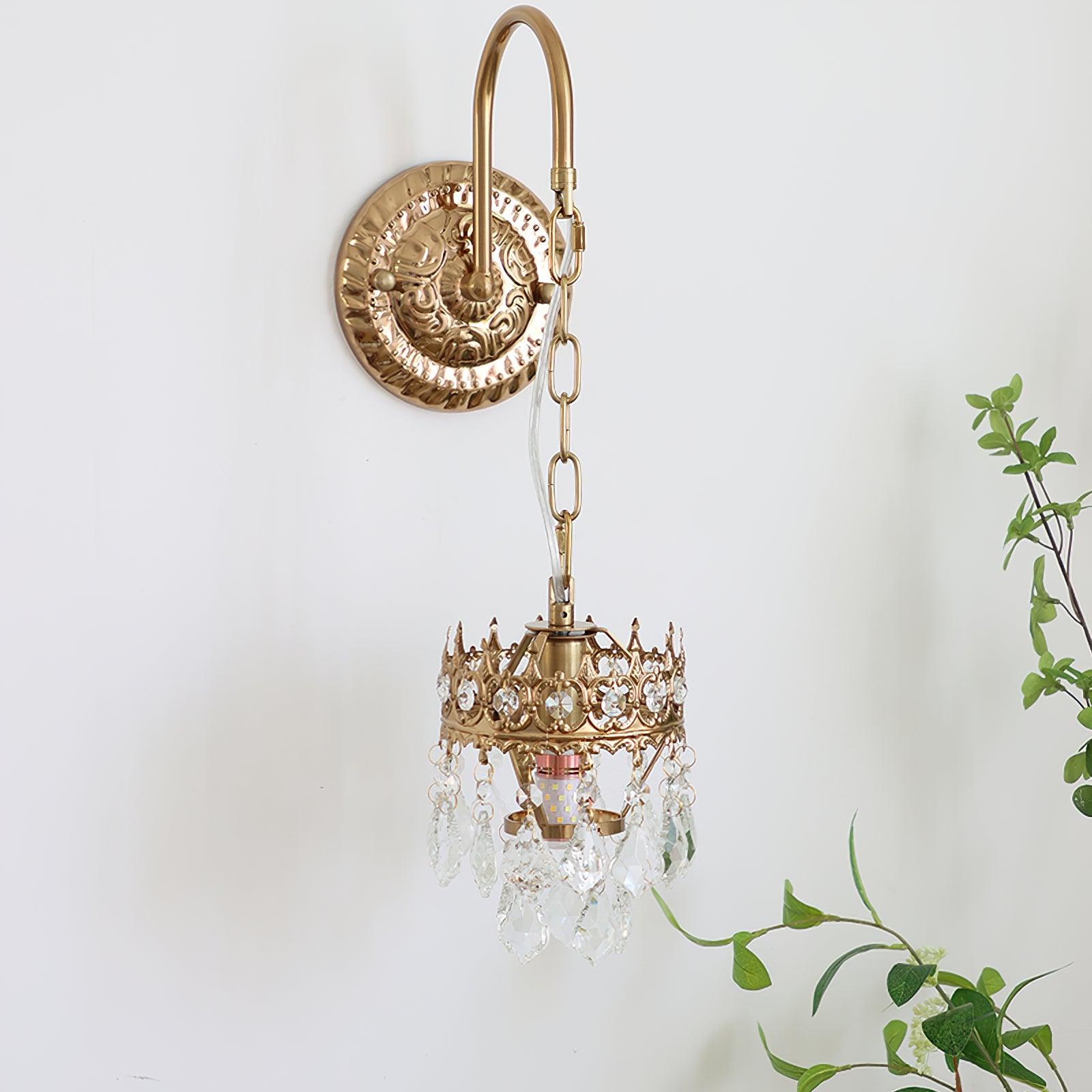 Ivmarila Nordic Art Crown Crystal Sconce Wall lamp-Neutral Decor