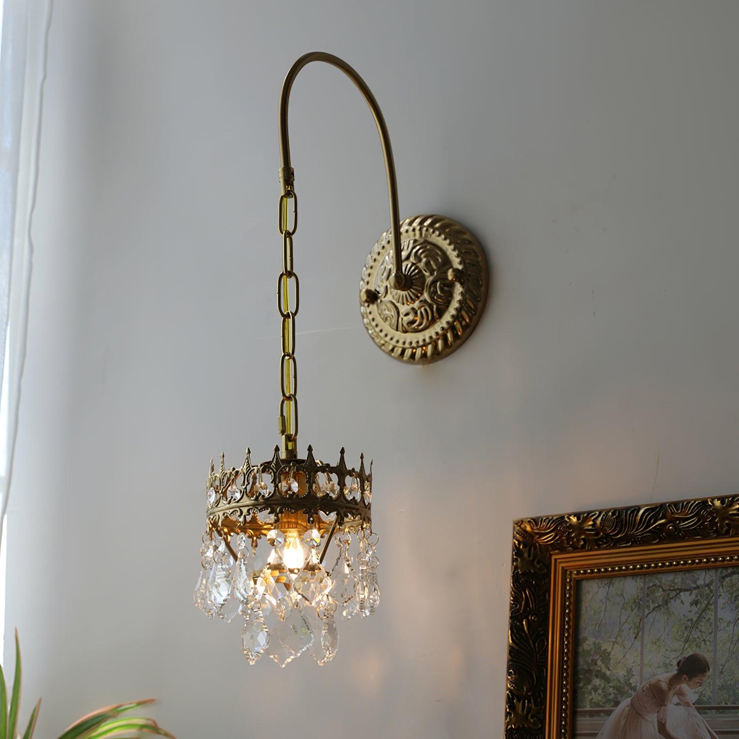 Ivmarila Nordic Art Crown Crystal Sconce Wall lamp-Neutral Decor