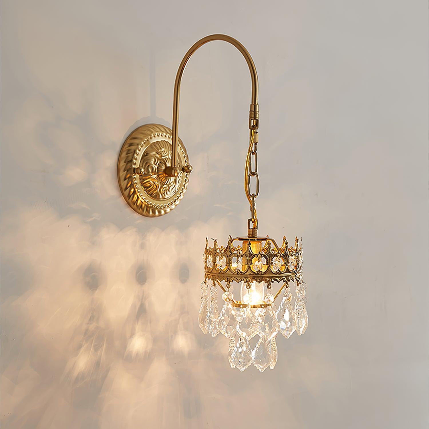 Ivmarila Nordic Art Crown Crystal Sconce Wall lamp-Neutral Decor