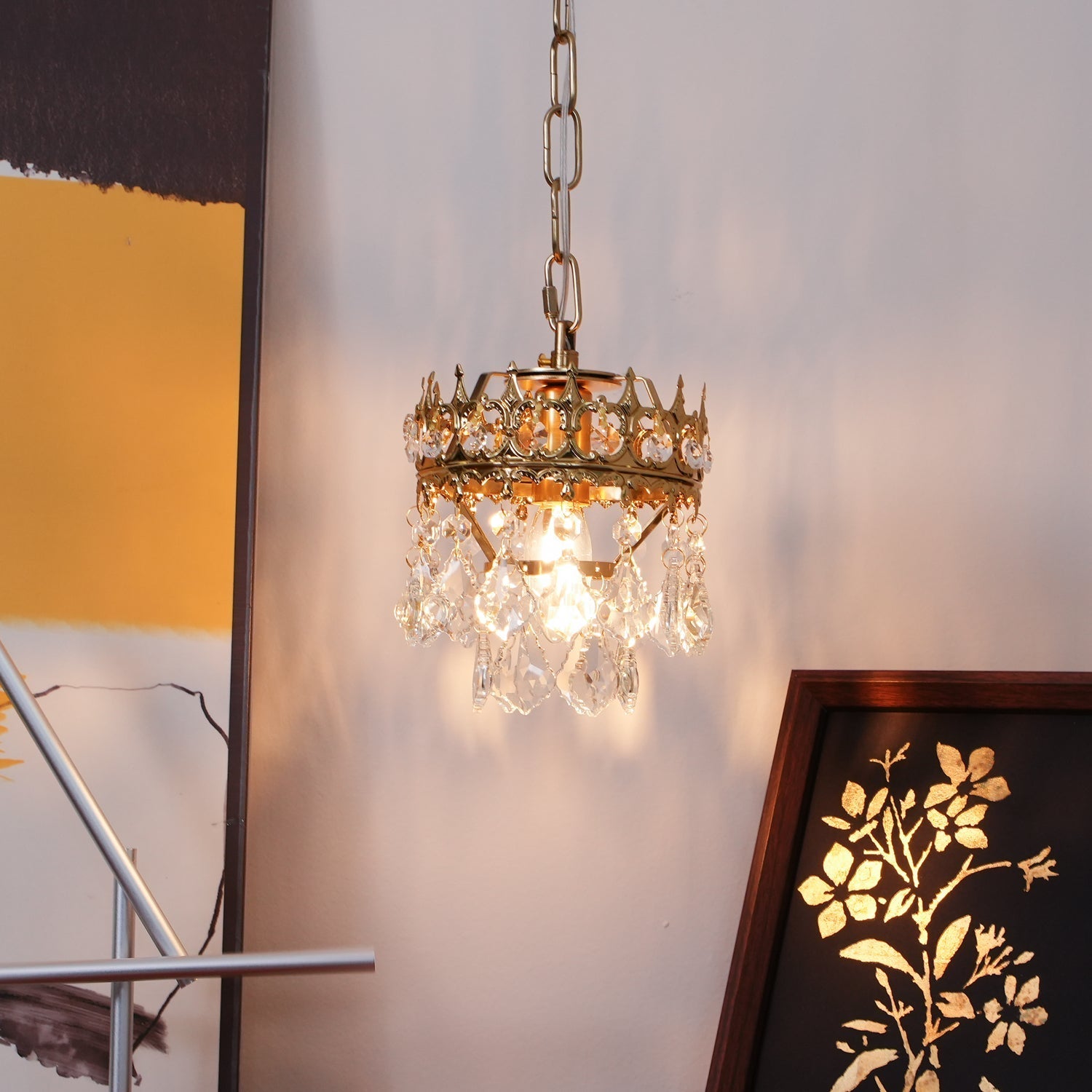 Ivmarila Nordic Art Crown Crystal Sconce Wall lamp-Neutral Decor