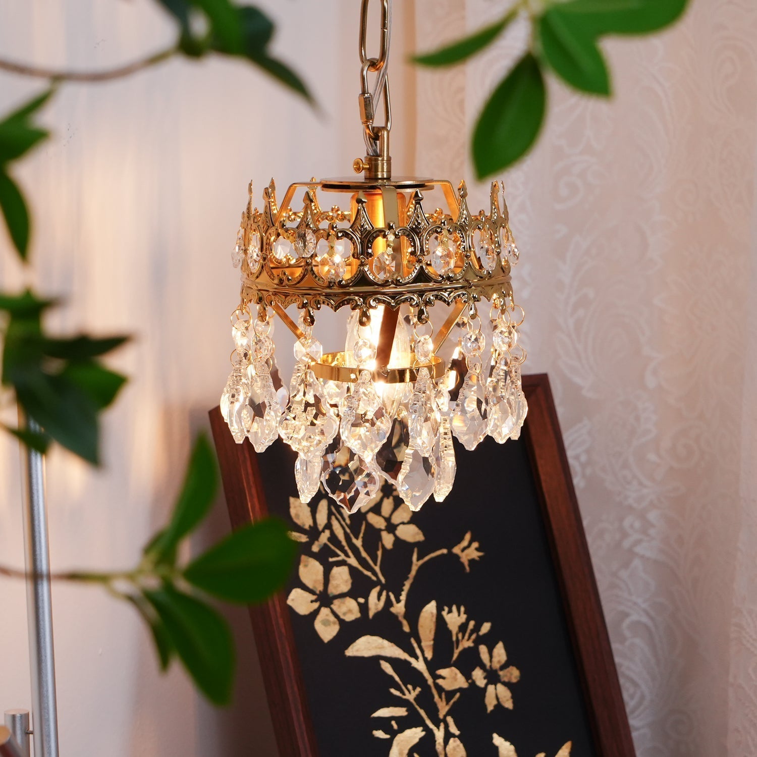 Ivmarila Nordic Art Crown Crystal Sconce Wall lamp-Neutral Decor