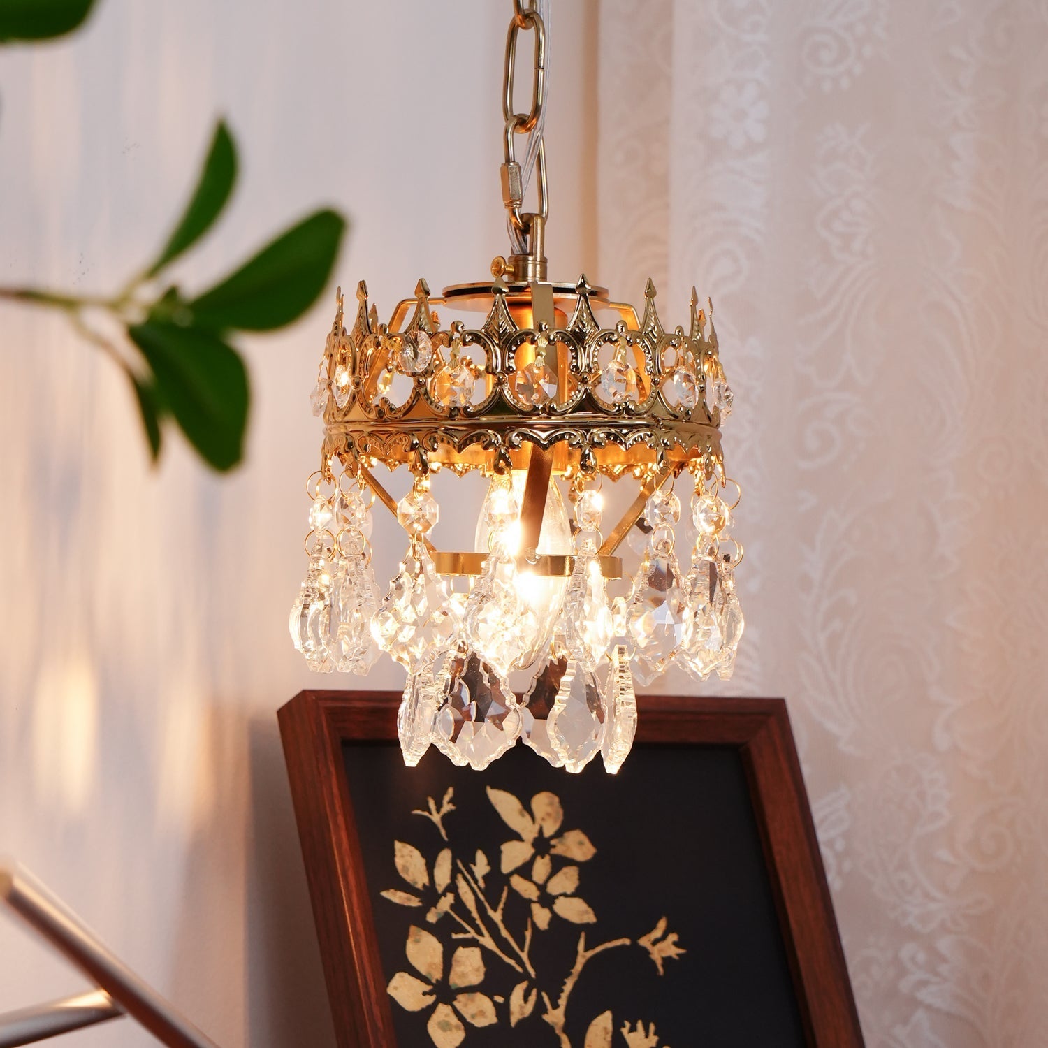 Ivmarila Nordic Art Crown Crystal Sconce Wall lamp-Neutral Decor