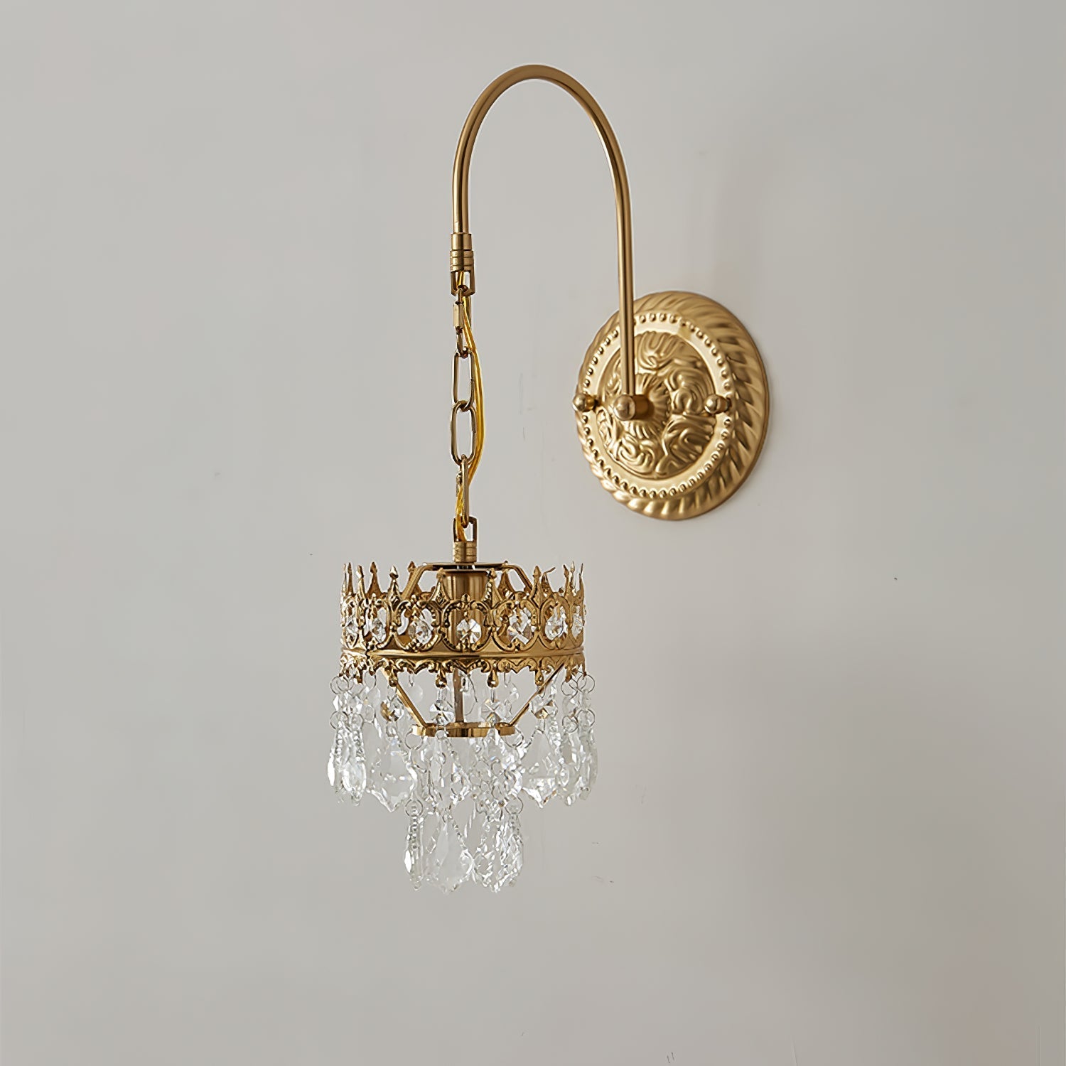 Ivmarila Nordic Art Crown Crystal Sconce Wall lamp-Neutral Decor