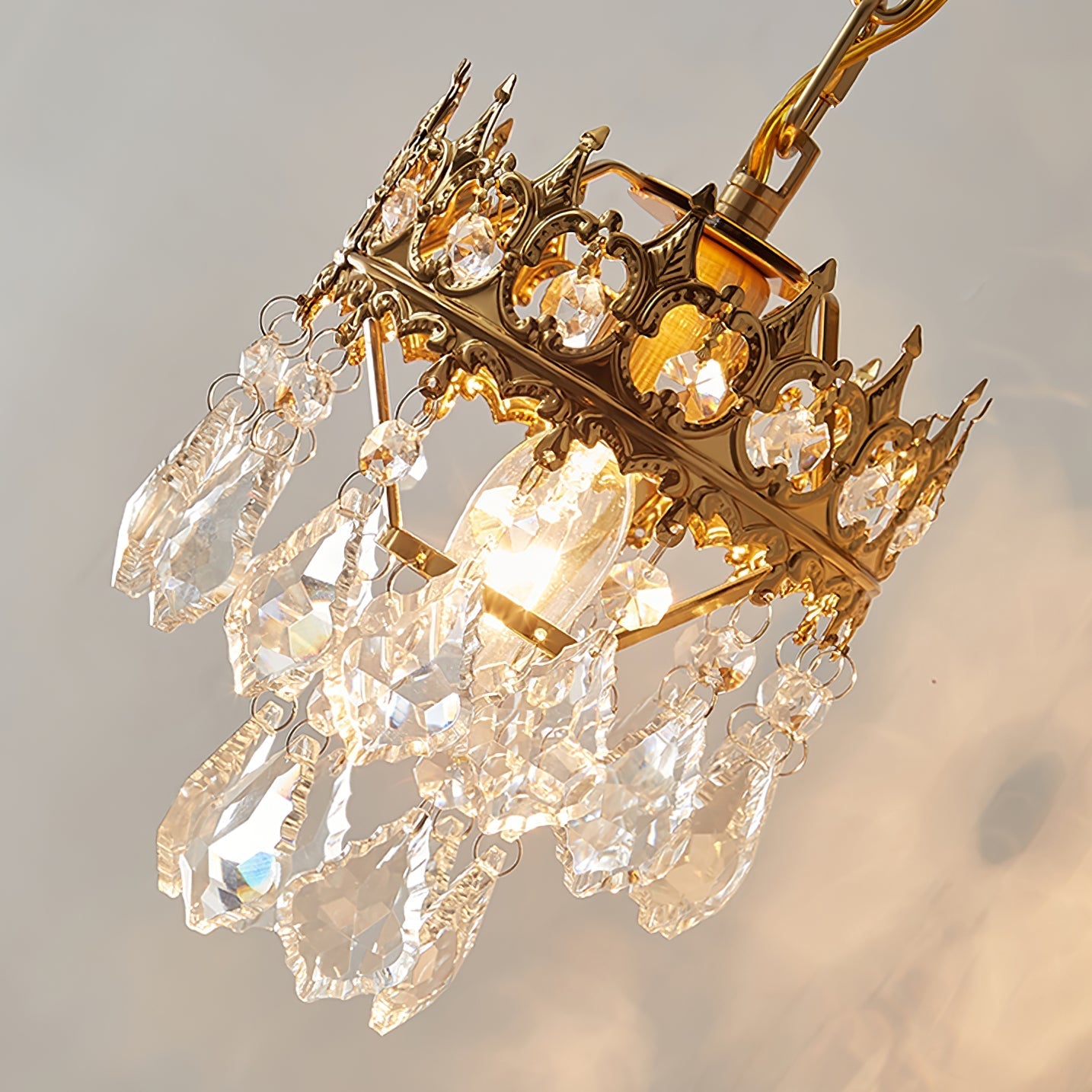 Ivmarila Nordic Art Crown Crystal Sconce Wall lamp-Neutral Decor