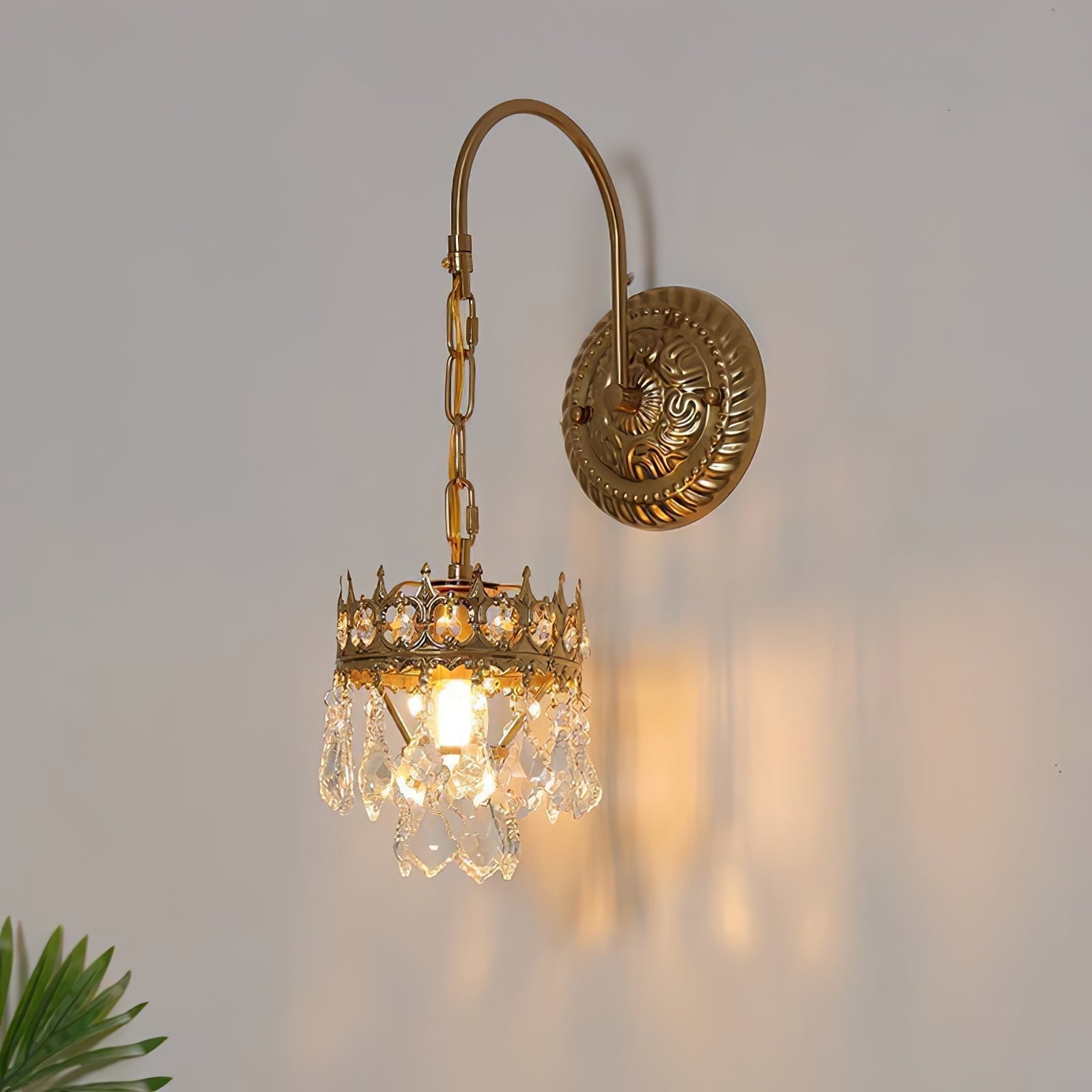 Ivmarila Nordic Art Crown Crystal Sconce Wall lamp-Neutral Decor