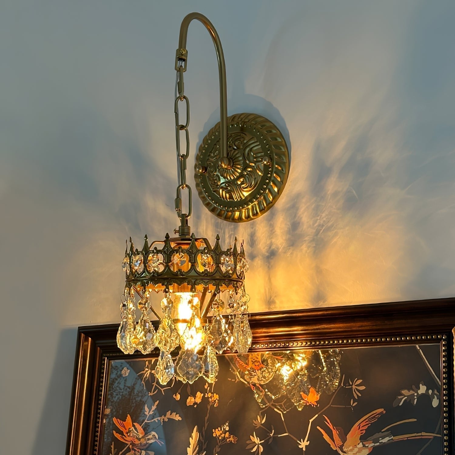 Ivmarila Nordic Art Crown Crystal Sconce Wall lamp-Neutral Decor